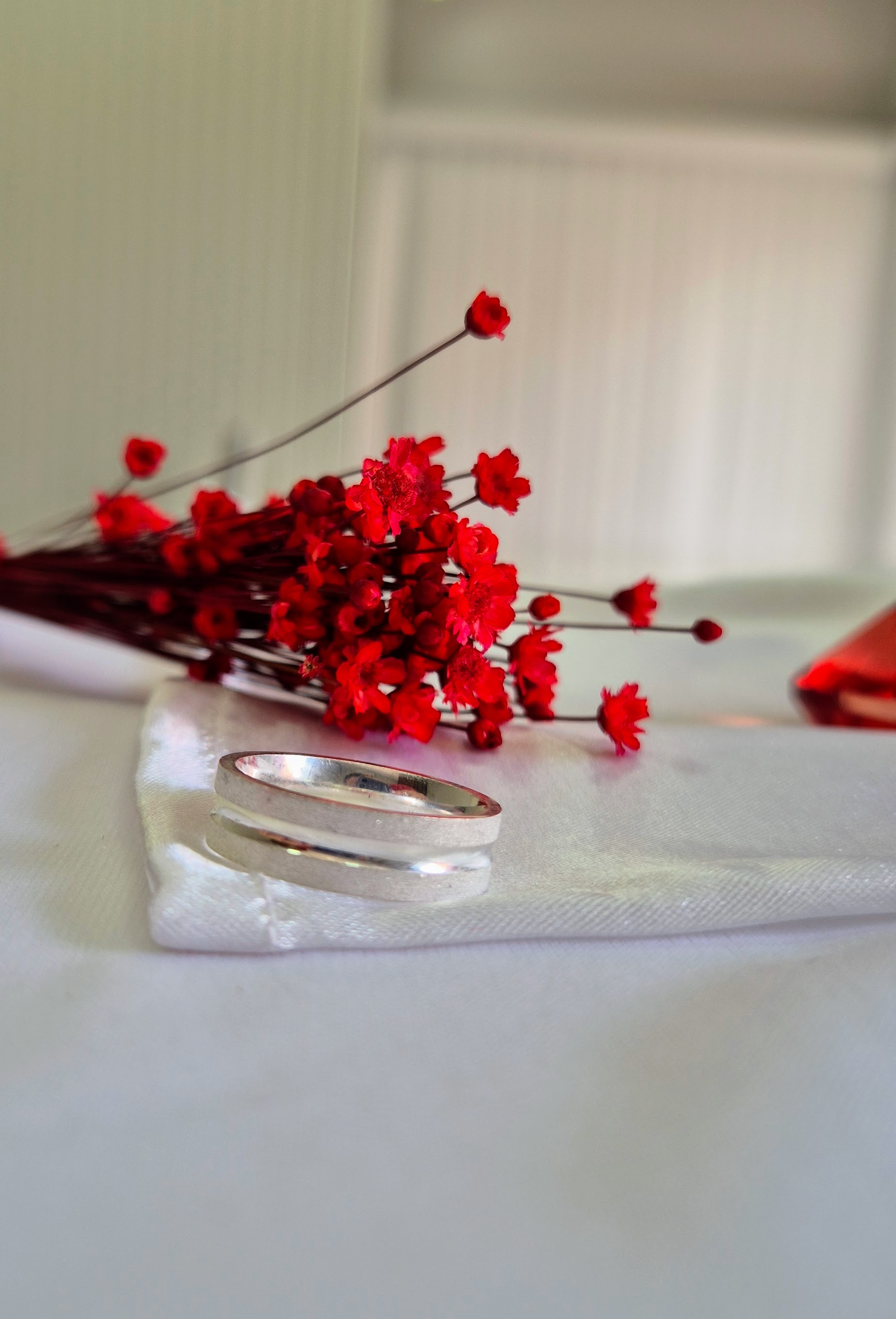 Aliança Diamantada Com friso  no meio 