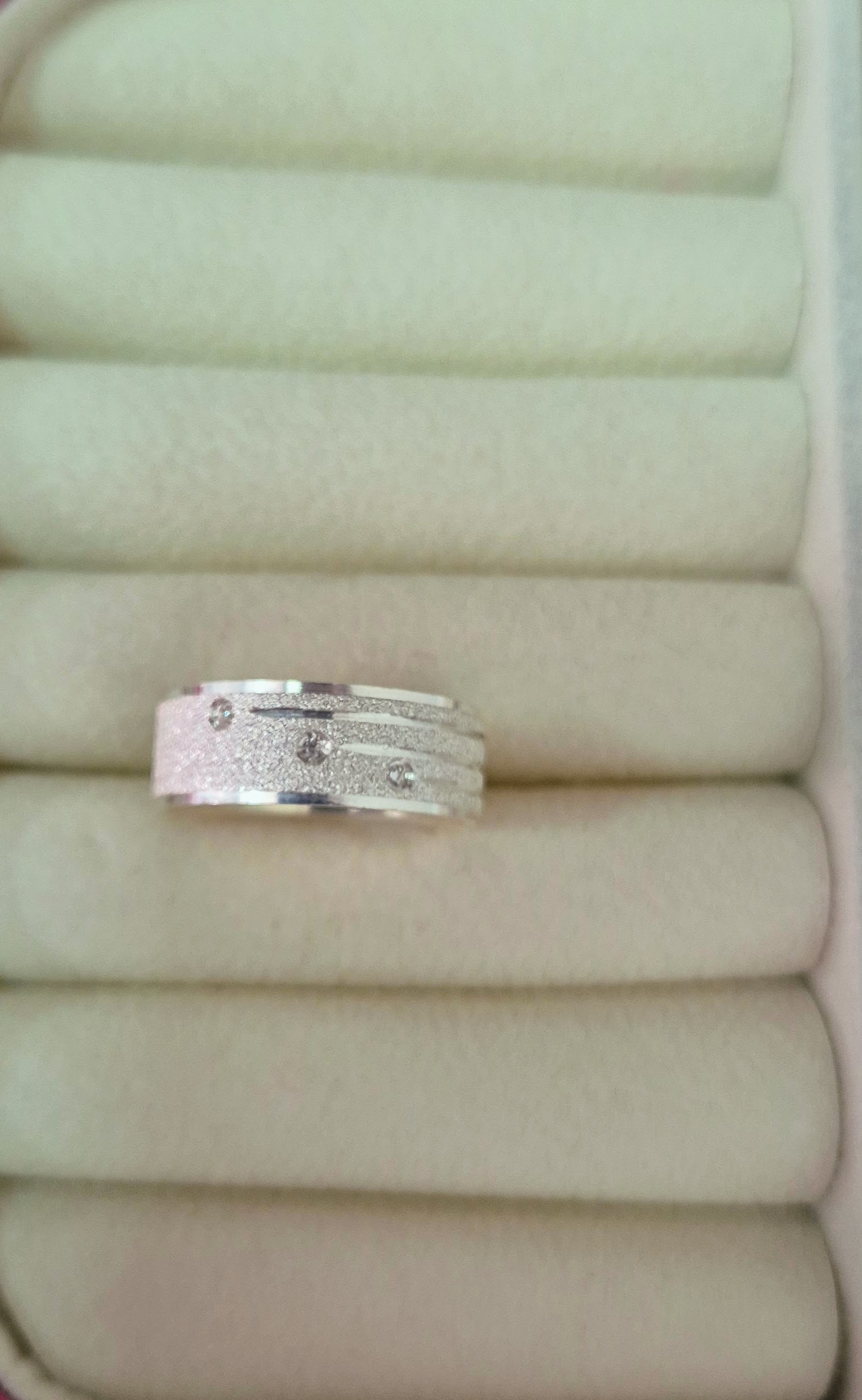 Aliança Diamantada com Pedras 