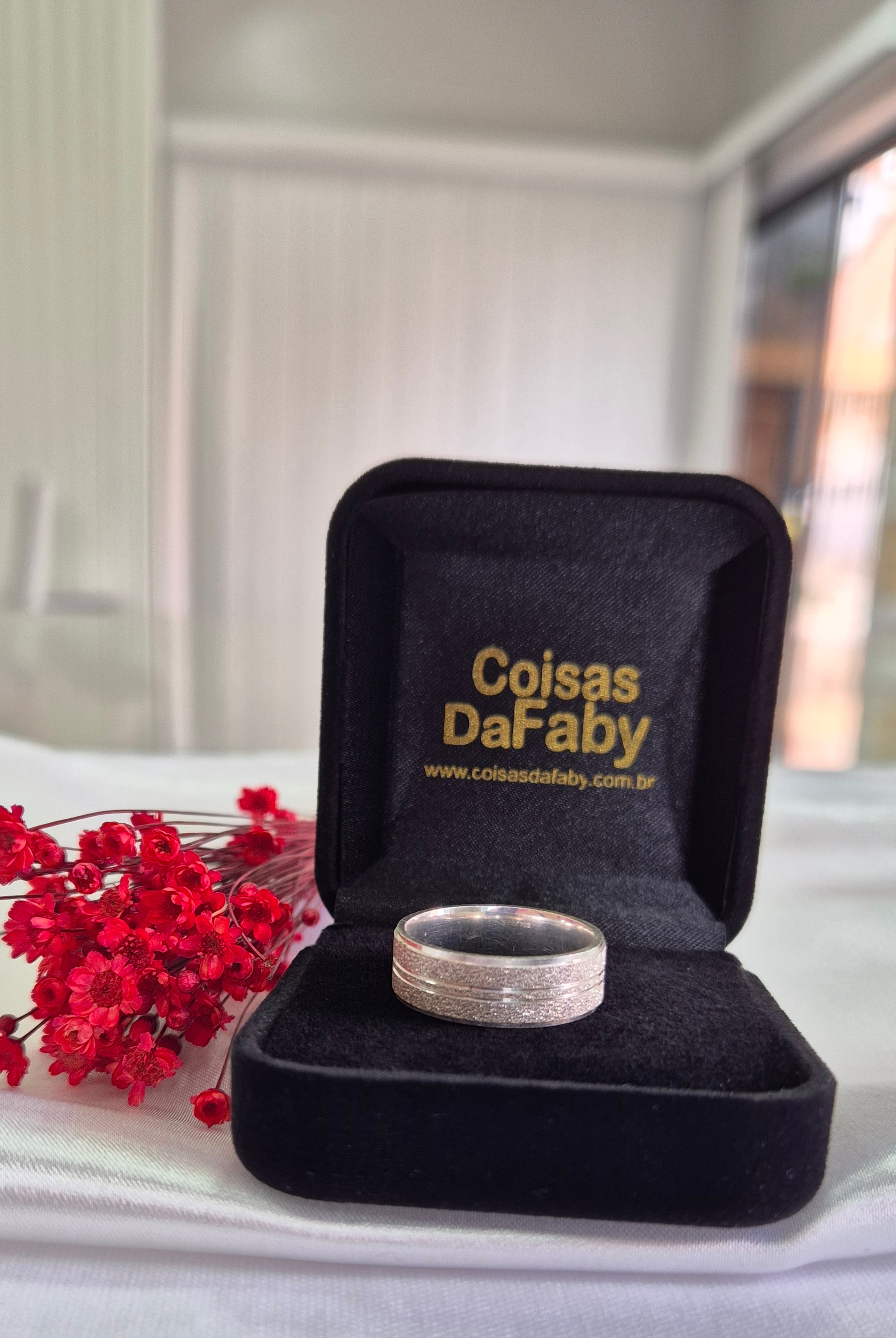 Aliança Diamantada Grossa