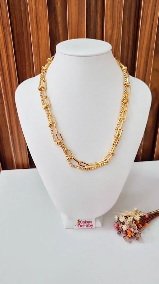 Colar Duplo Verniz Italiano