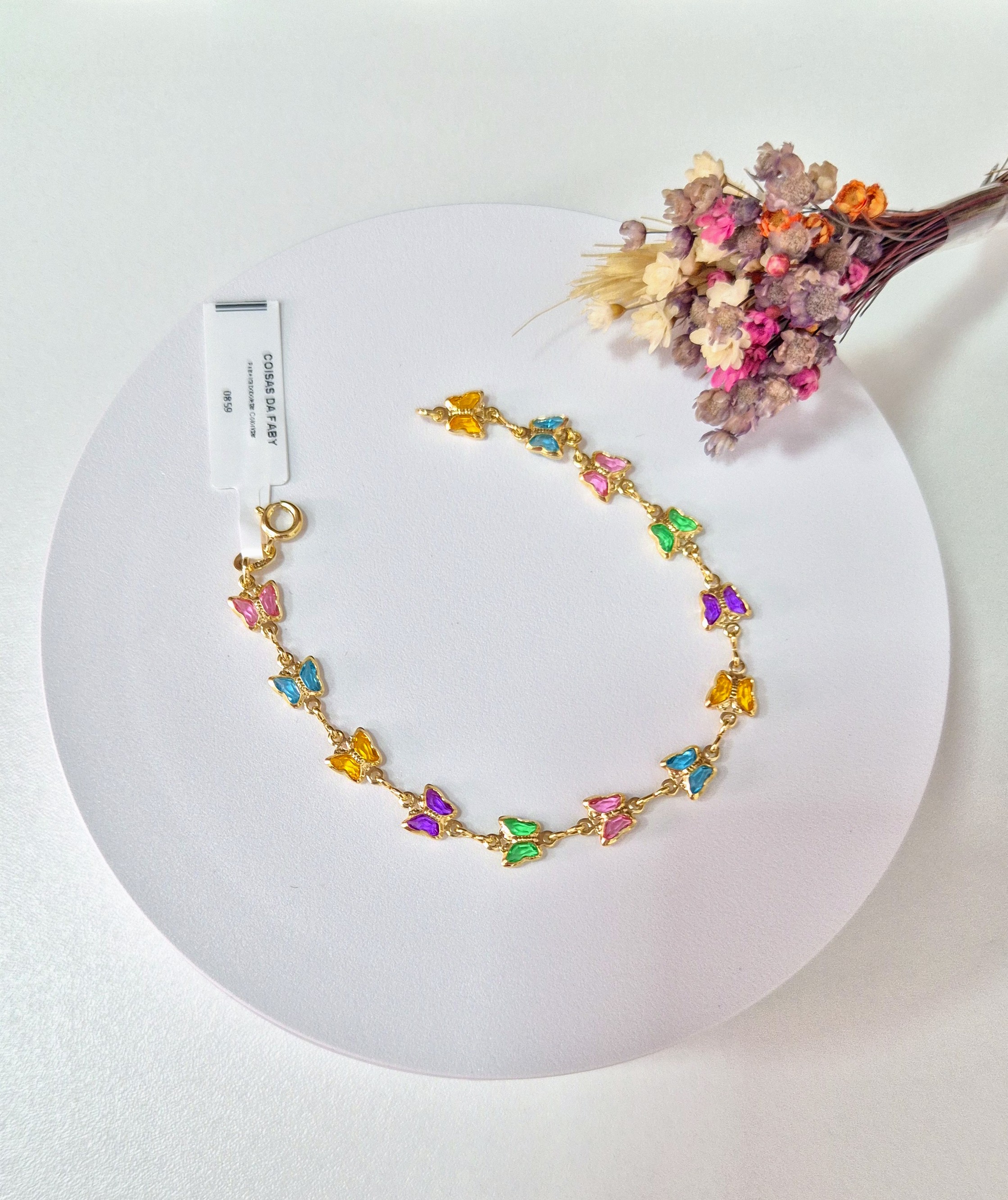 Pulseira Borboletas Coloridas