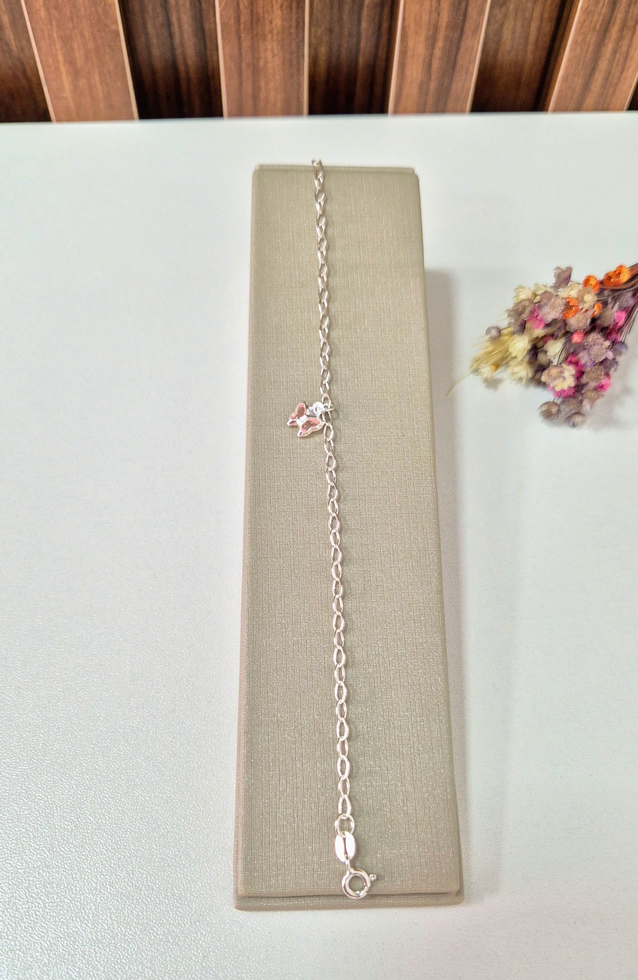 Pulseira Borboletas Prata 