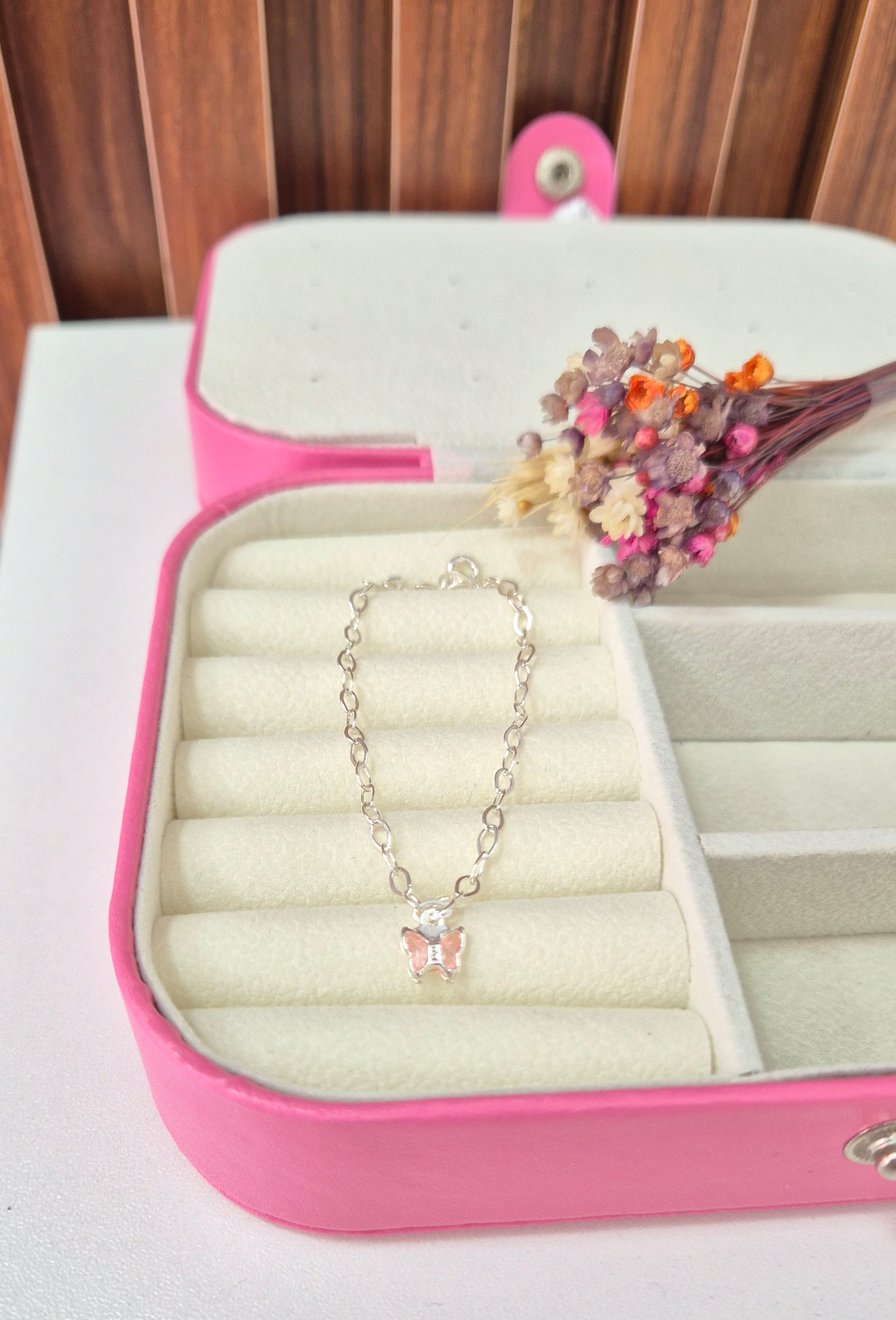 Pulseira Borboletas Prata 