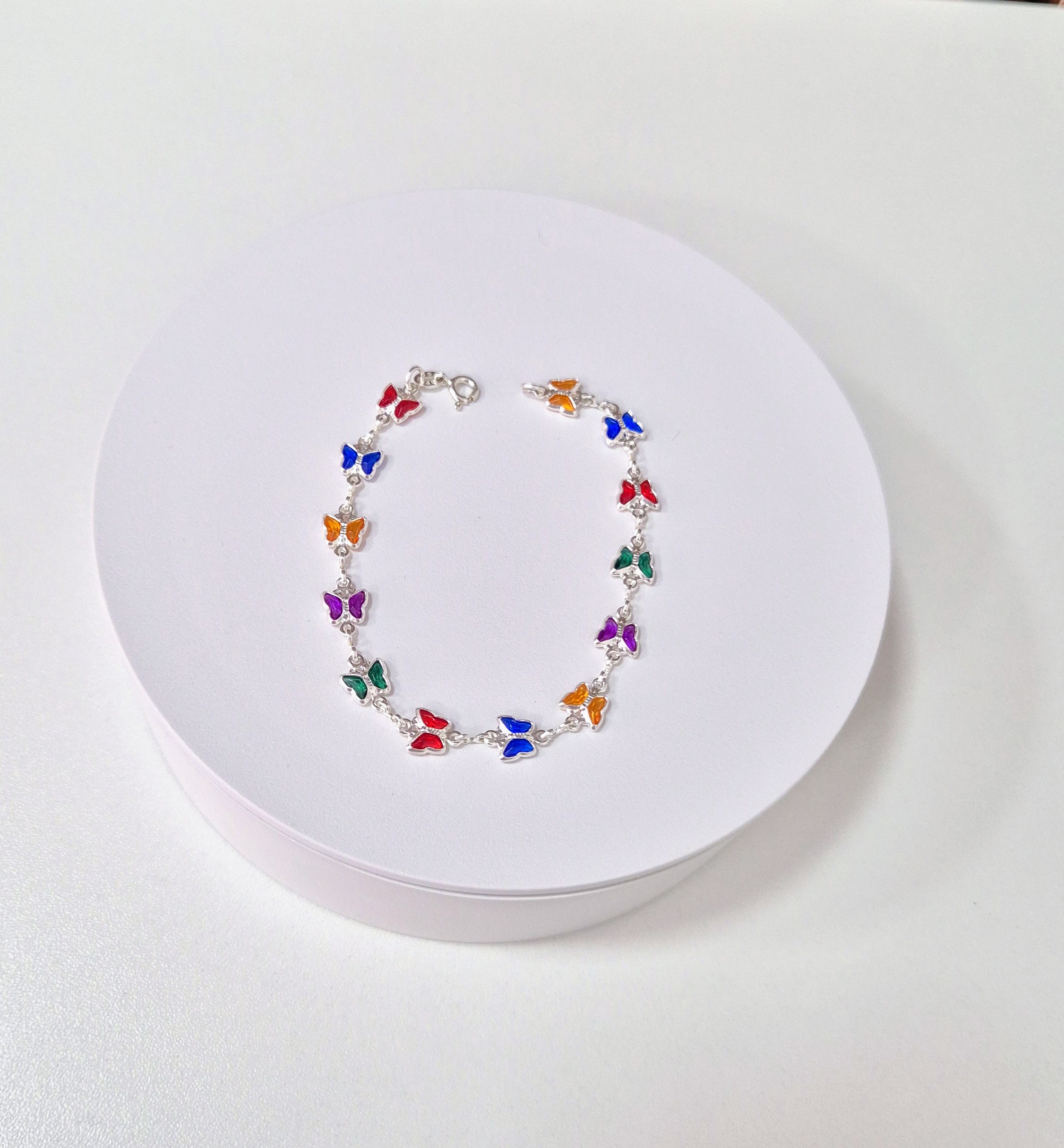 Pulseira Prata Borboleta