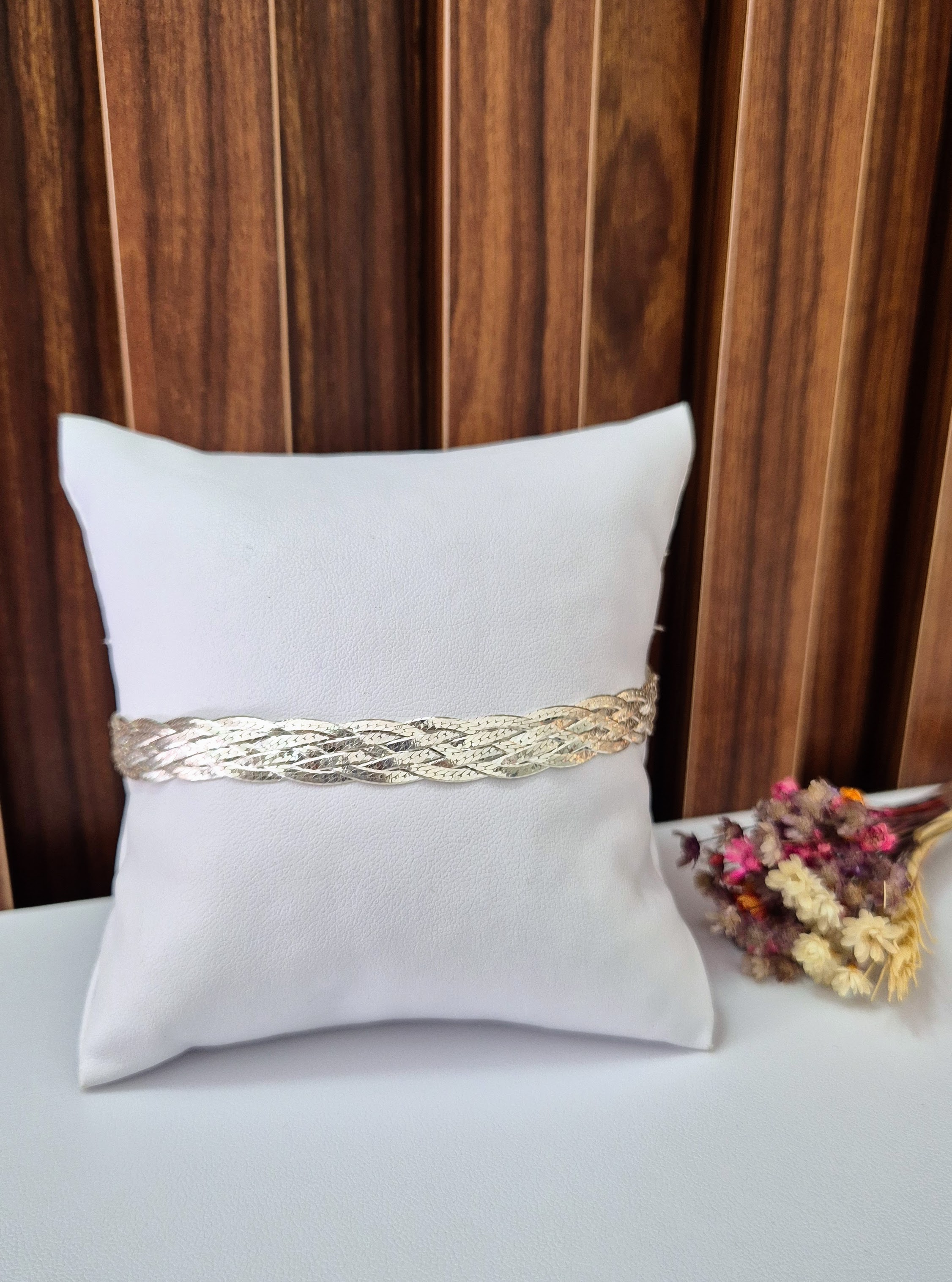 Pulseira Trançada Prata 