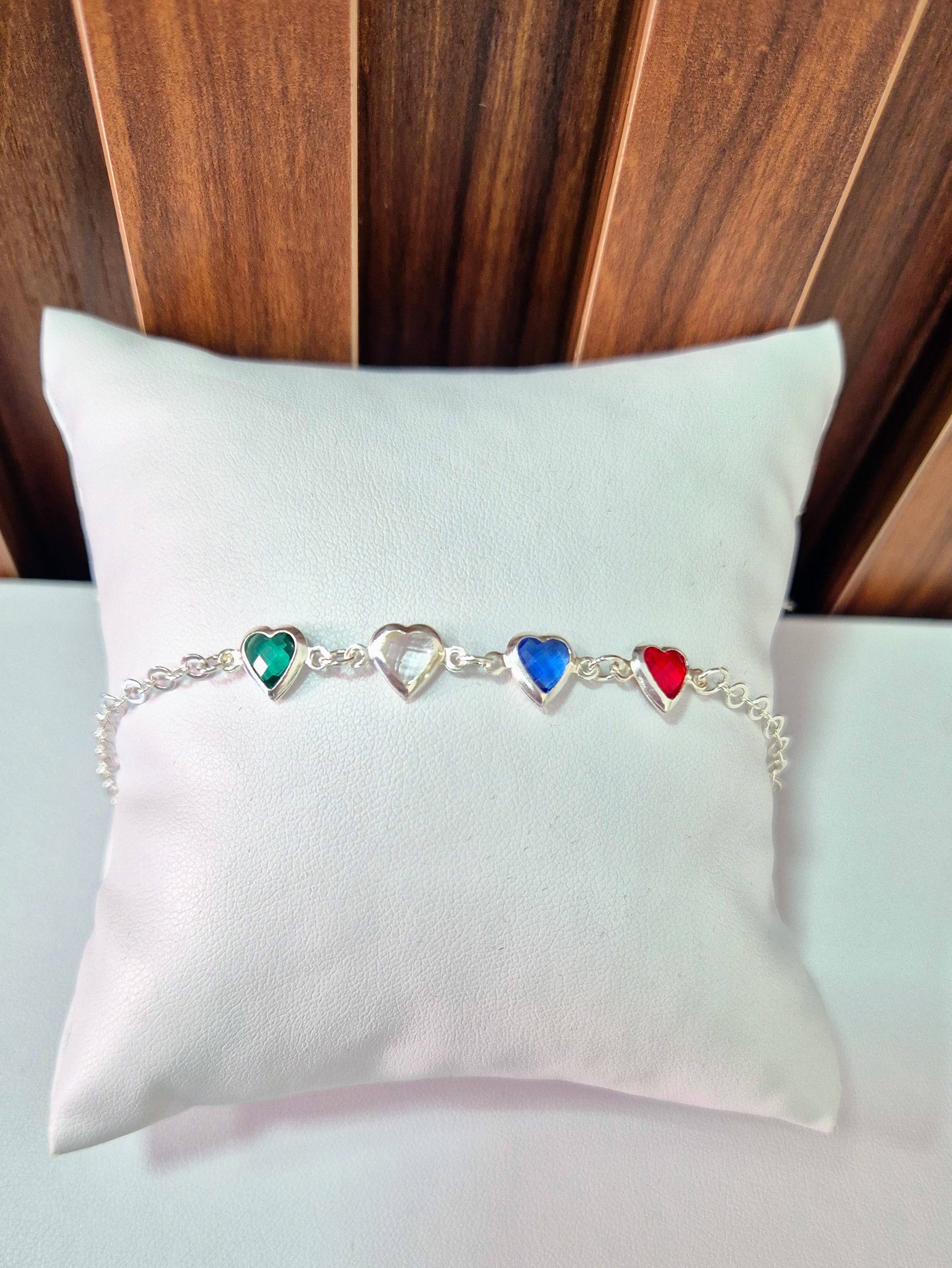 Pulseira Prata Colorida 