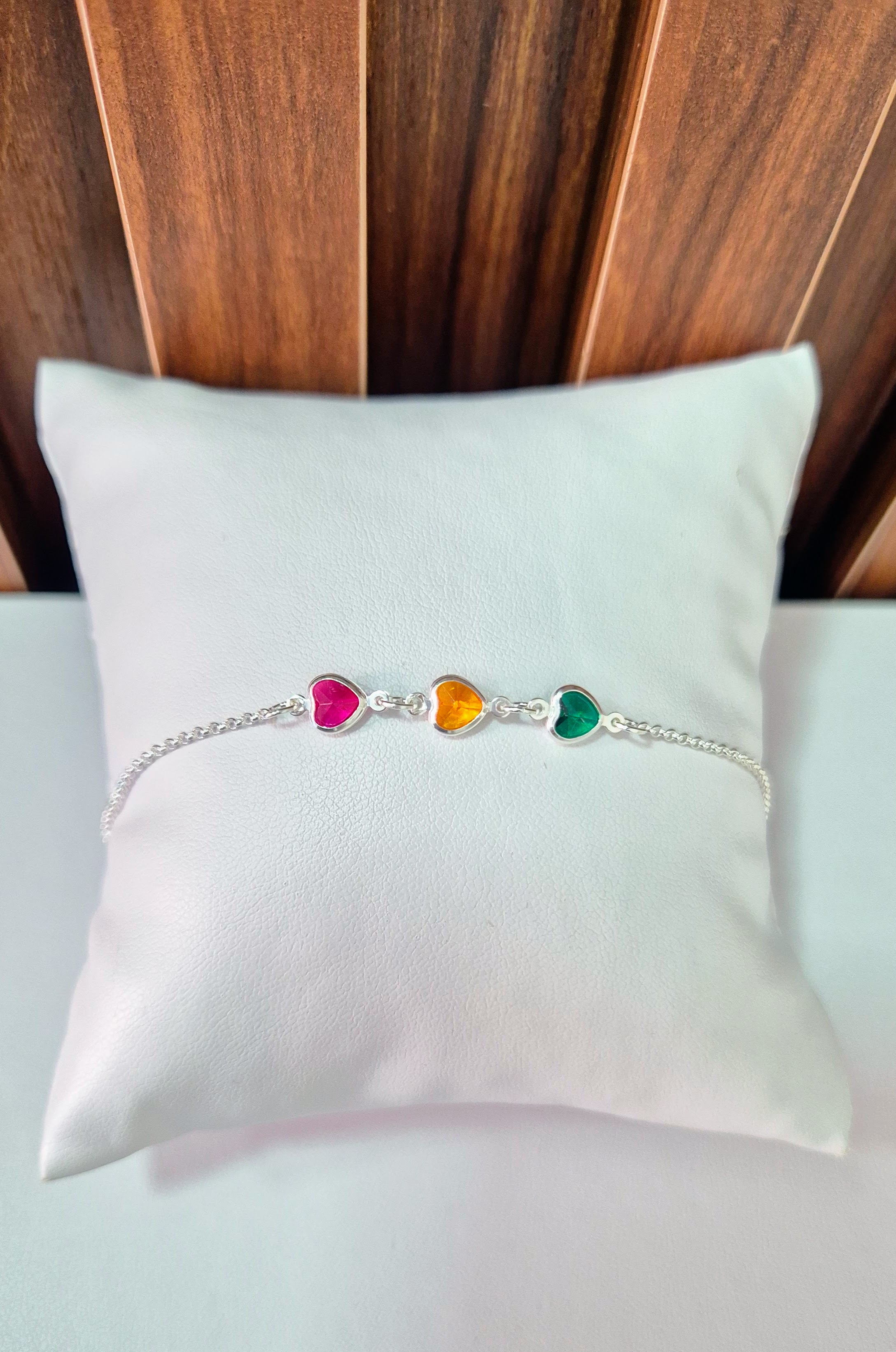 Pulseira Prata Colorida 