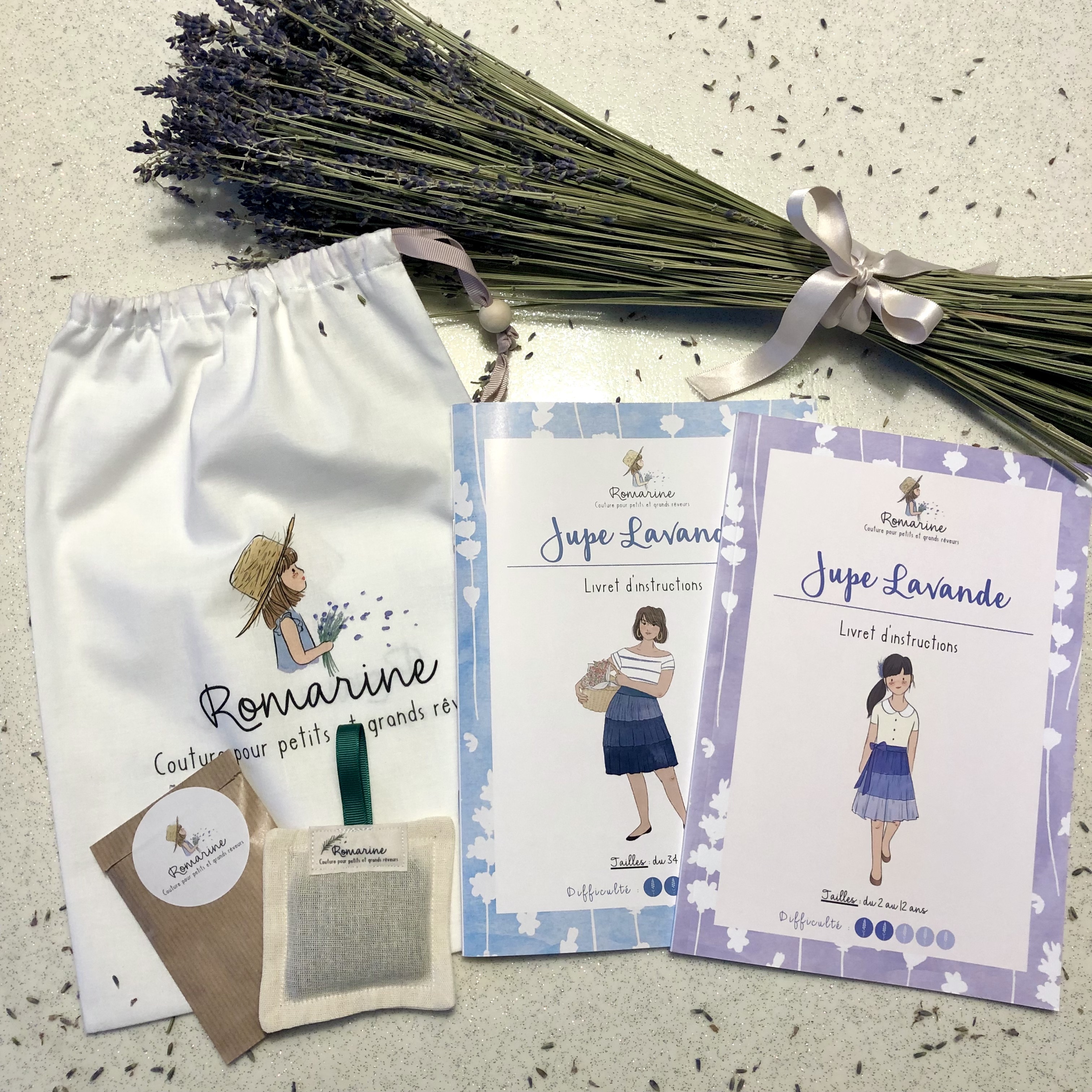 Jupe Lavande - Duo Femme + Enfant - Livrets papier