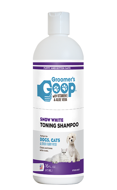 Groomer`s Goop Snow White Toning Shampoo, 473 ml - šampūnas skirtas baltam kailiui