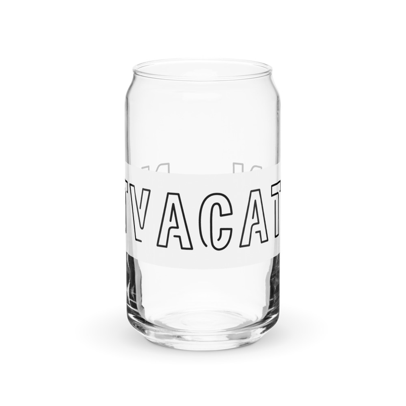 Not Vacation Nomad Glass, 16oz - Unique Straw Glass, Perfect for Gifts, Eco-Friendly Beverage Container, Home Decor, Drinkware