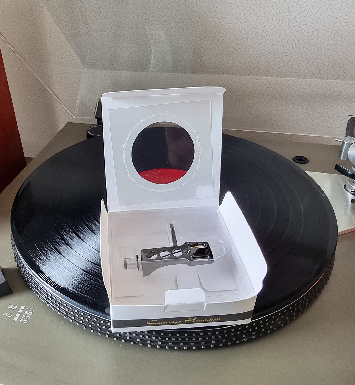 Headshell เฮดเชลยึดหัวเข็ม พร้อมสายสัญญาณ สำหรับเครื่องเล่นแผ่นเสียง