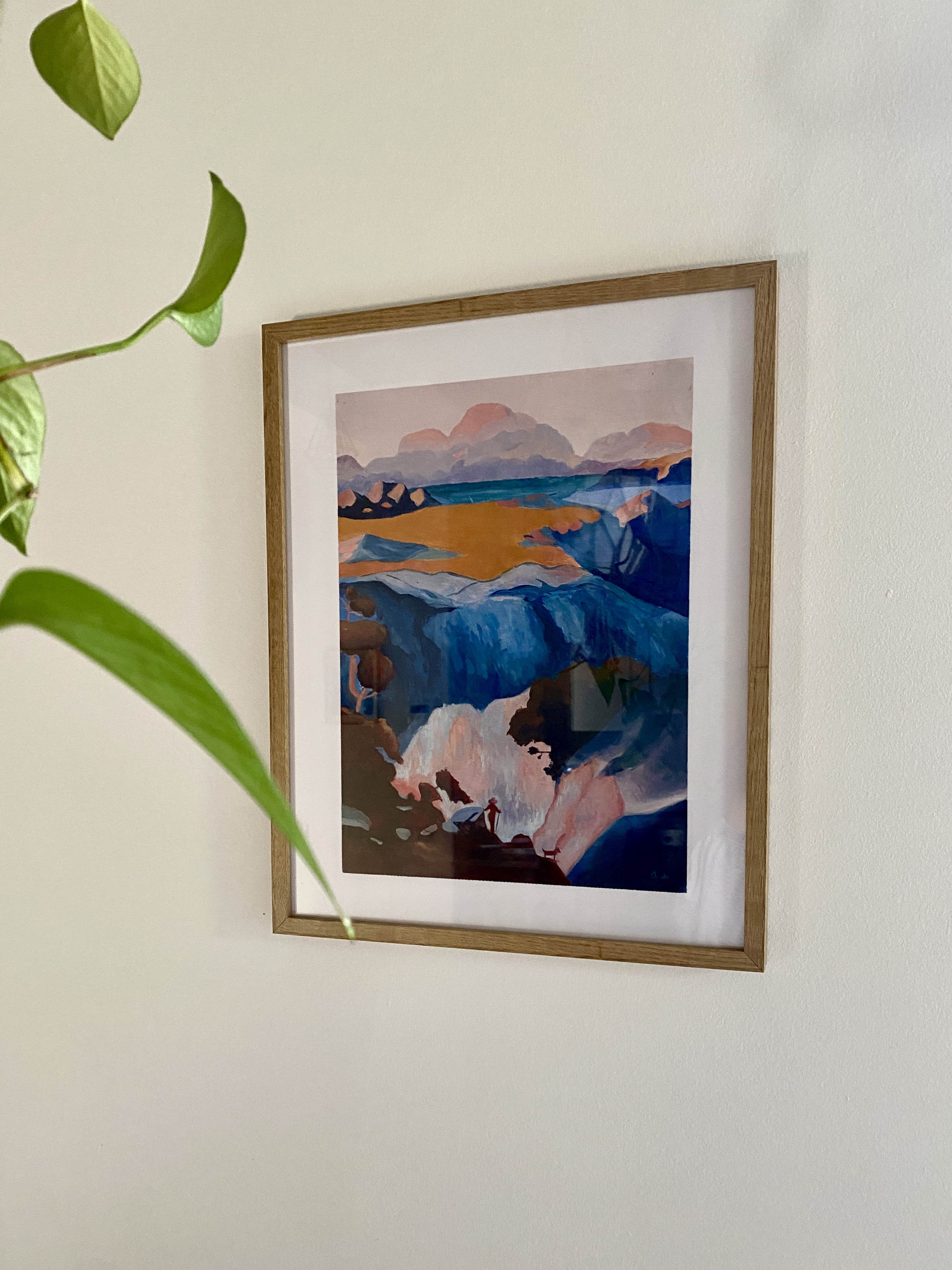 Paisaje (azul y naranja)