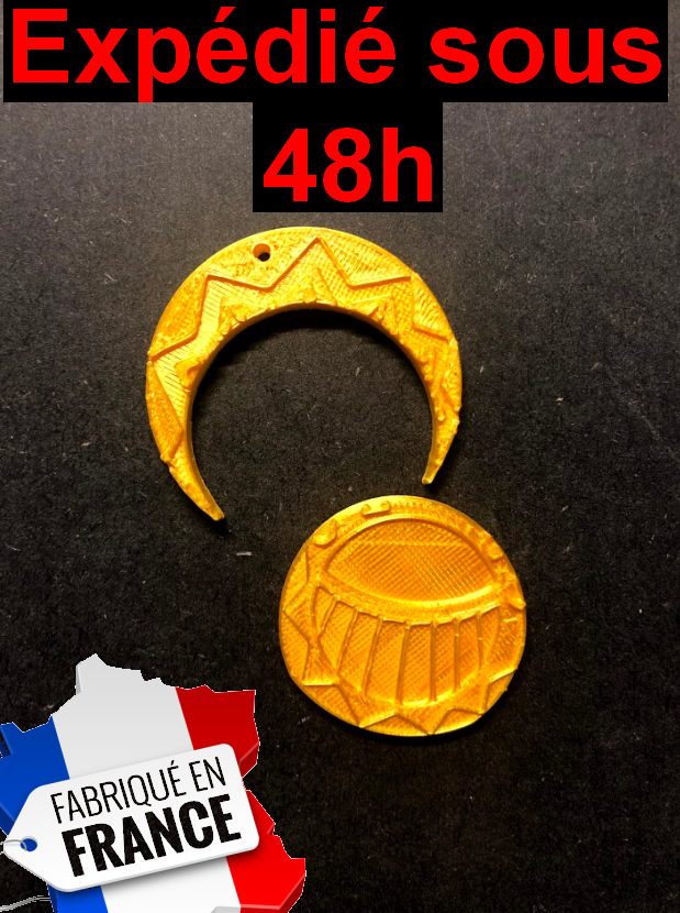 Médaillon les mystérieuses cités d'or Fabriqué en France