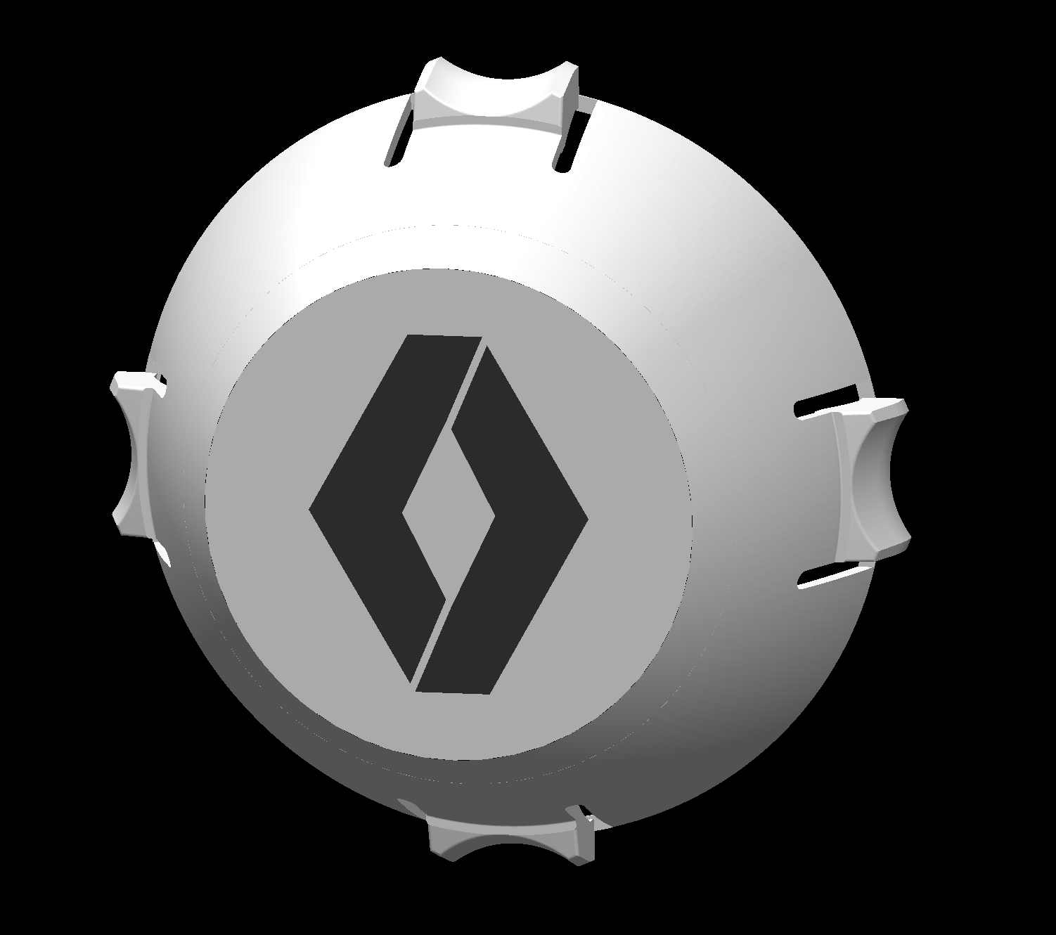 Lot de 4 caches moyeux / centre de roue 4x100mm Renault Fabriqué en France