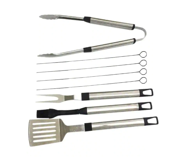8-Piece Stainless Steel Grill Tool Set