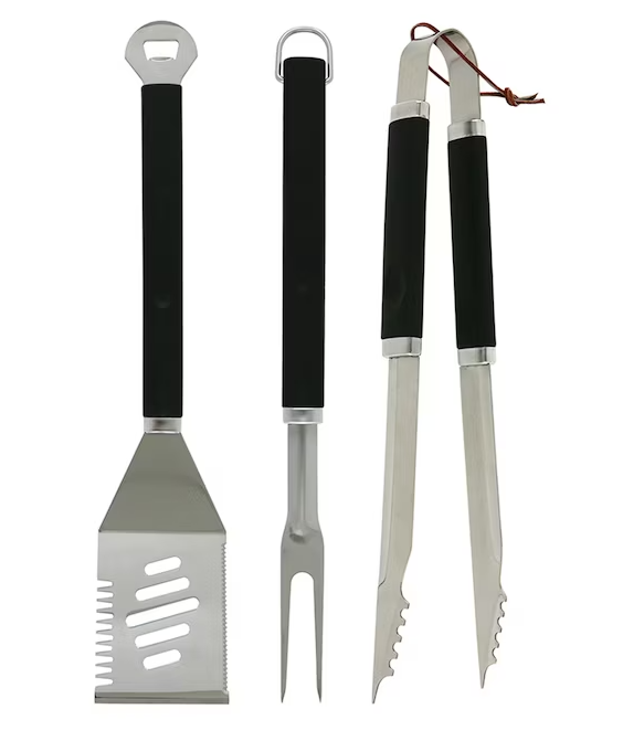 Stainless Steel BBQ Tool Set (3-Piece)
