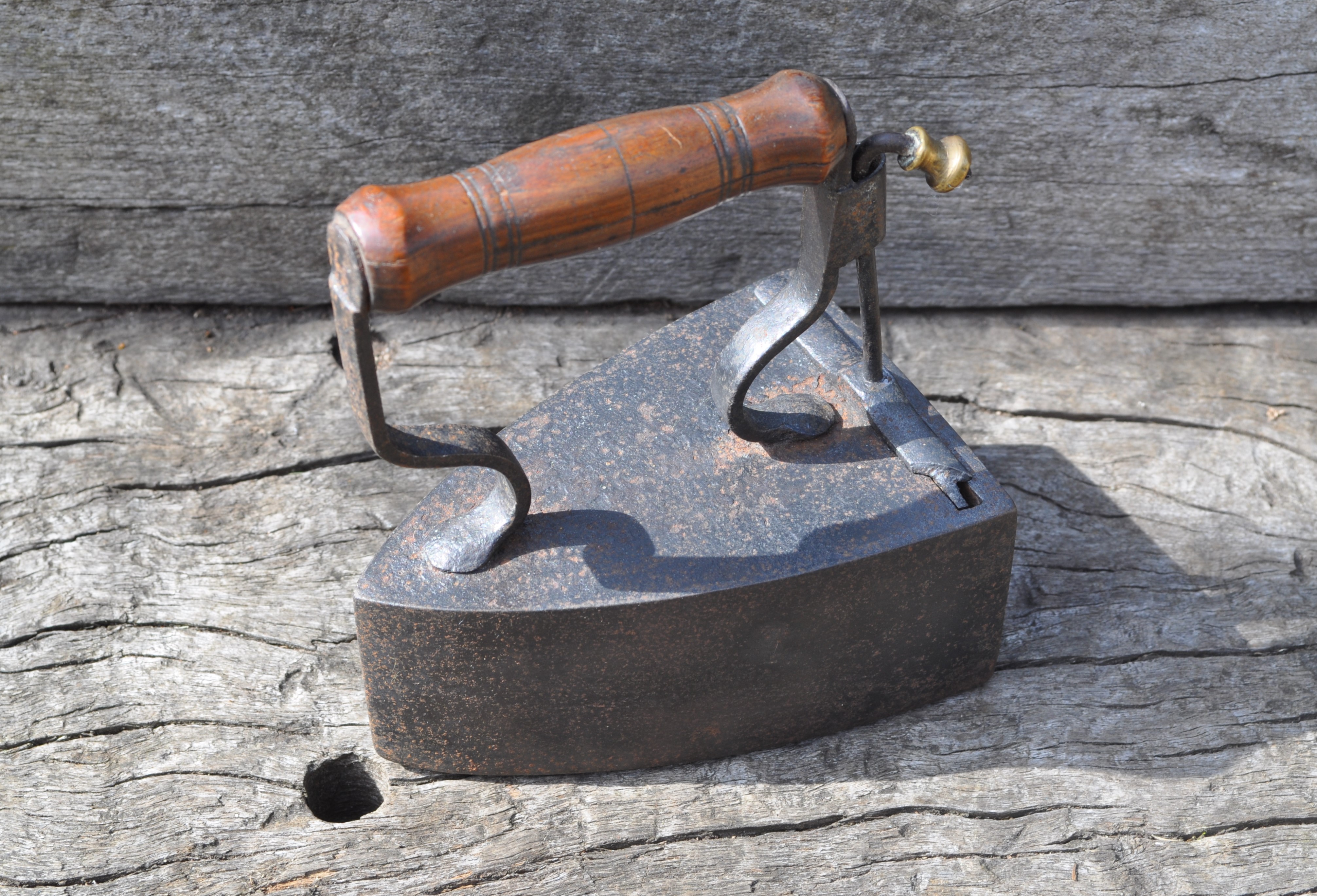 Antique Box Sad Iron or Flat Iron With Slug