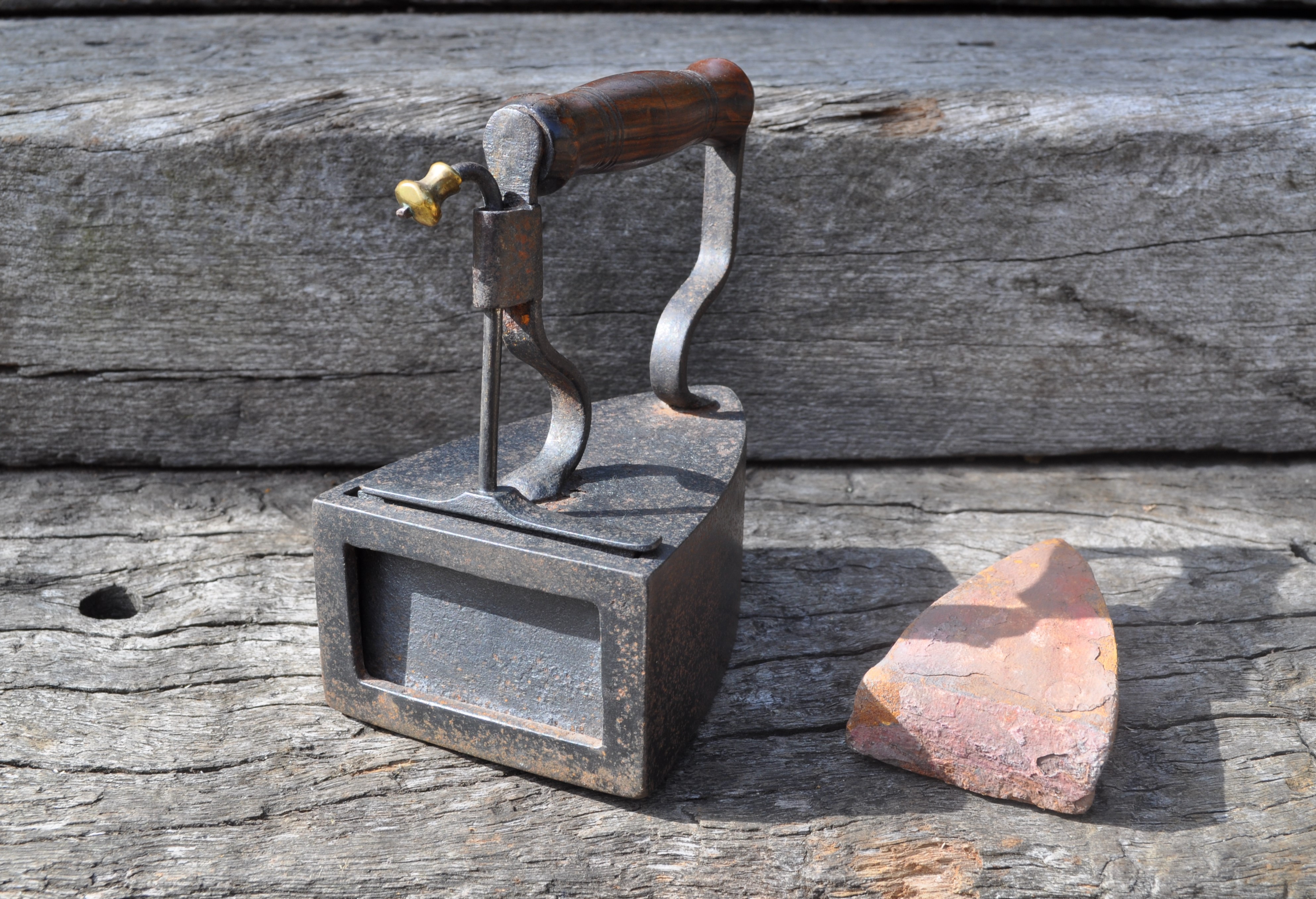 Antique Box Sad Iron or Flat Iron With Slug
