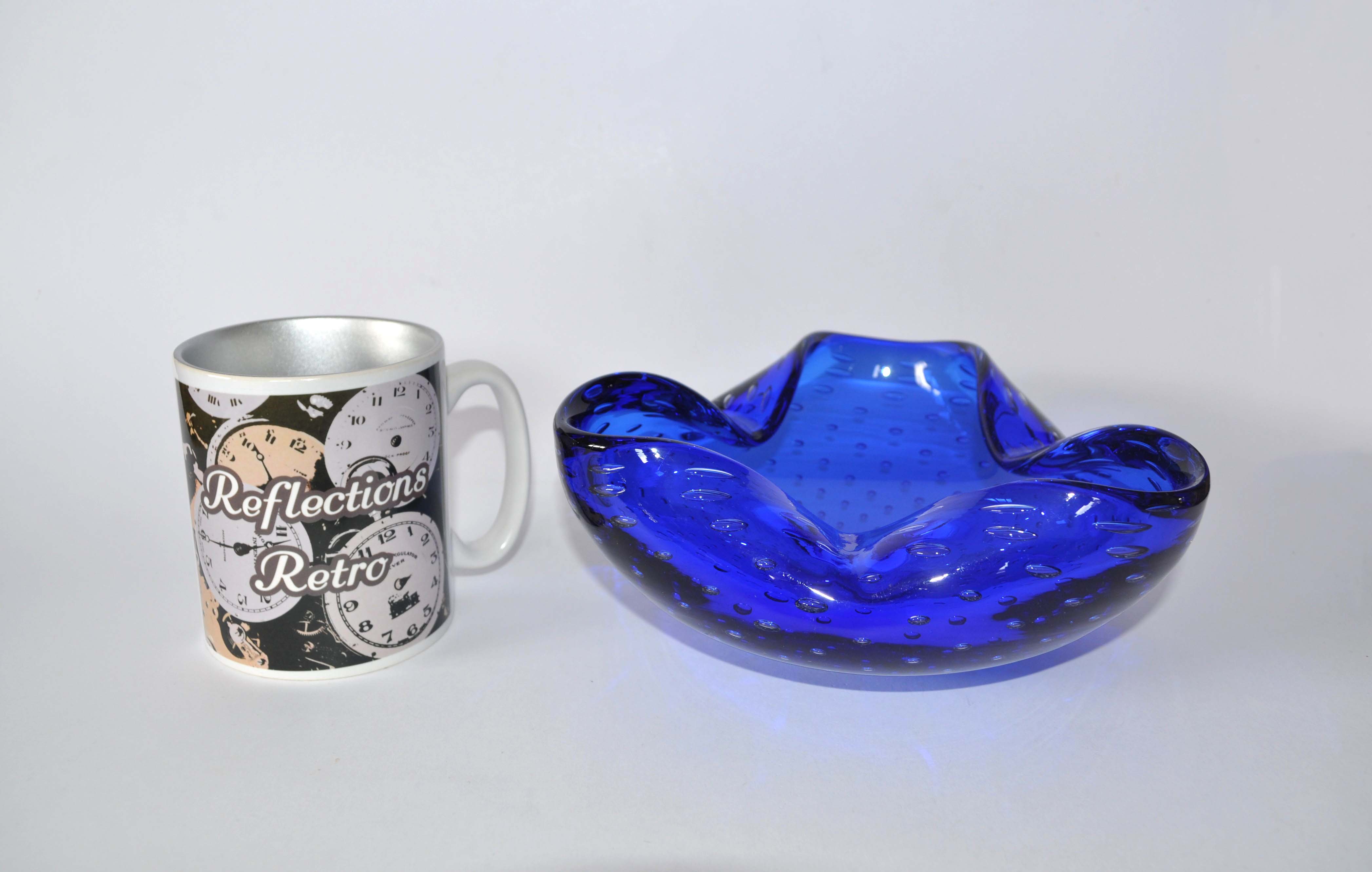 Large Vintage Murano Glass Controlled Bubble bowl