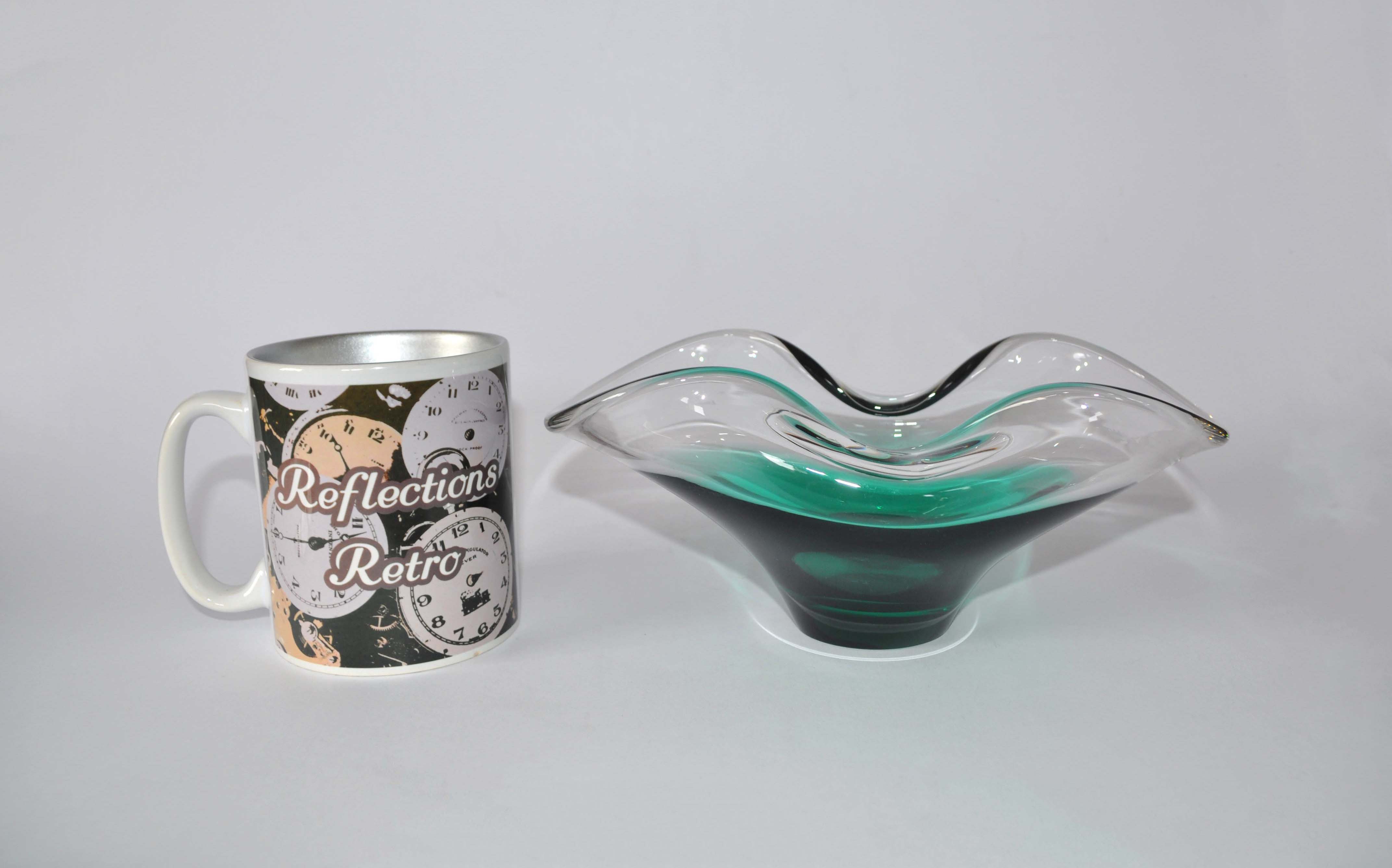 Vintage Murano / Scandinavian Glass Bowl With Folded Rim