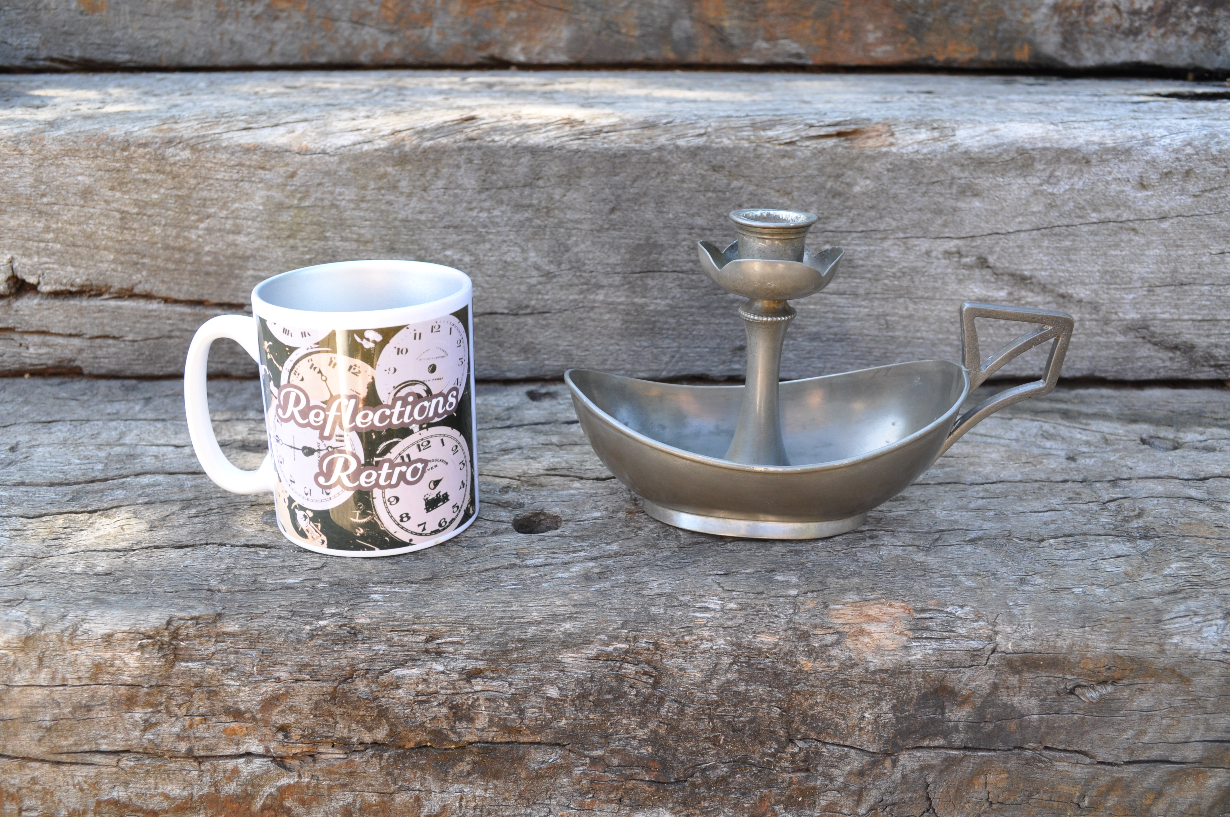 Antique Pewter Chamberstick William Hutton & Sons