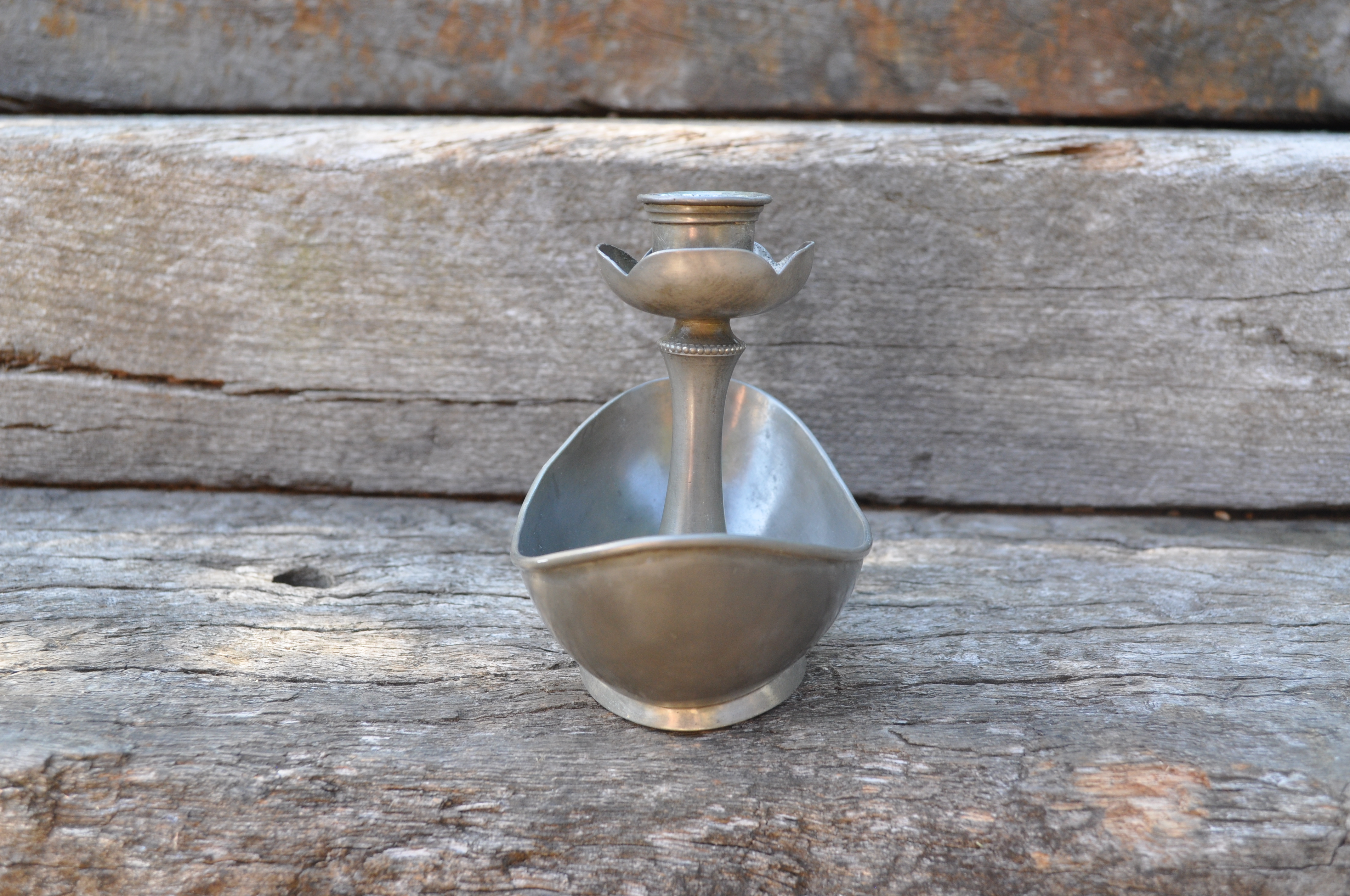 Antique Pewter Chamberstick William Hutton & Sons