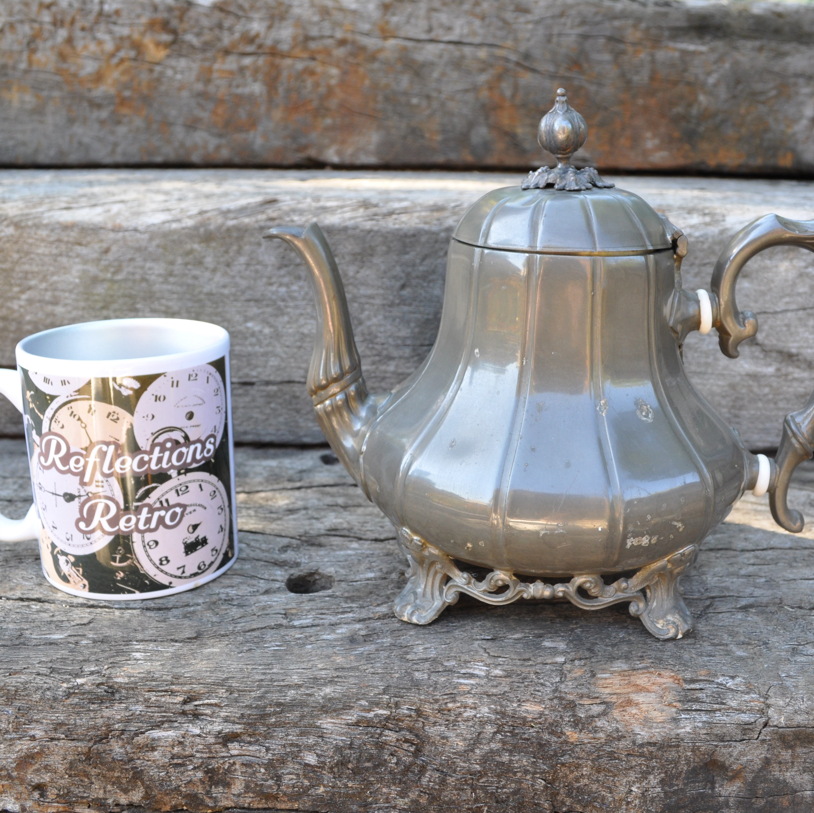 Antique Pewter Gourd Shaped Teapot Philip Ashberry & Sons