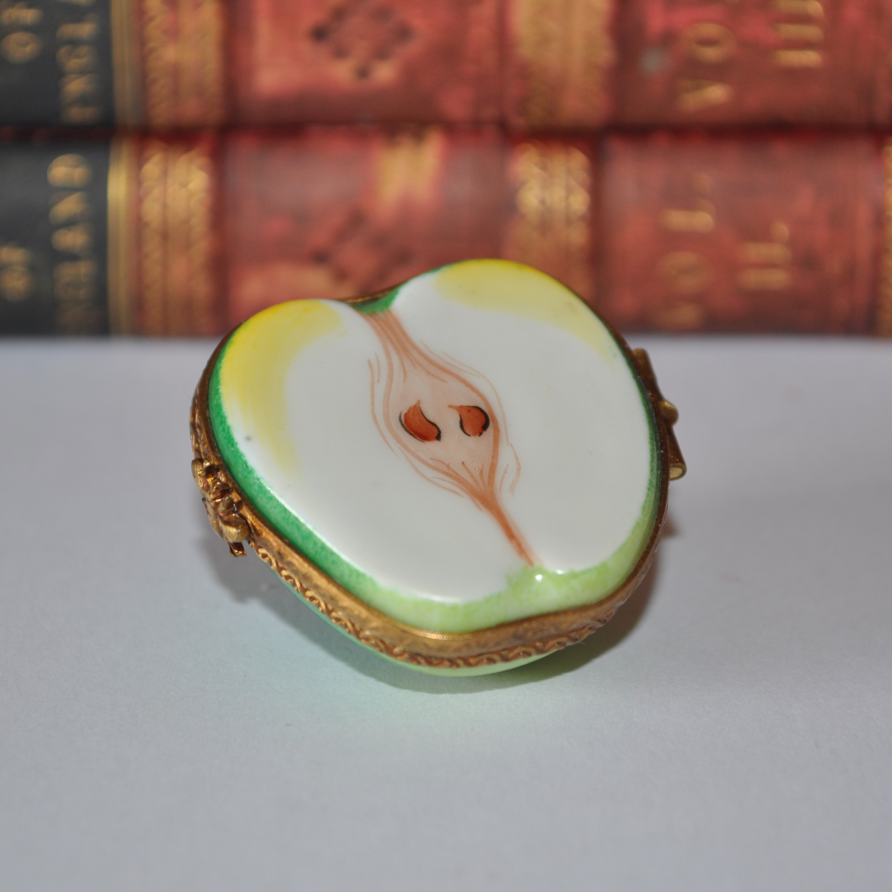 Vintage Limoges Porcelain Apple Trinket Box