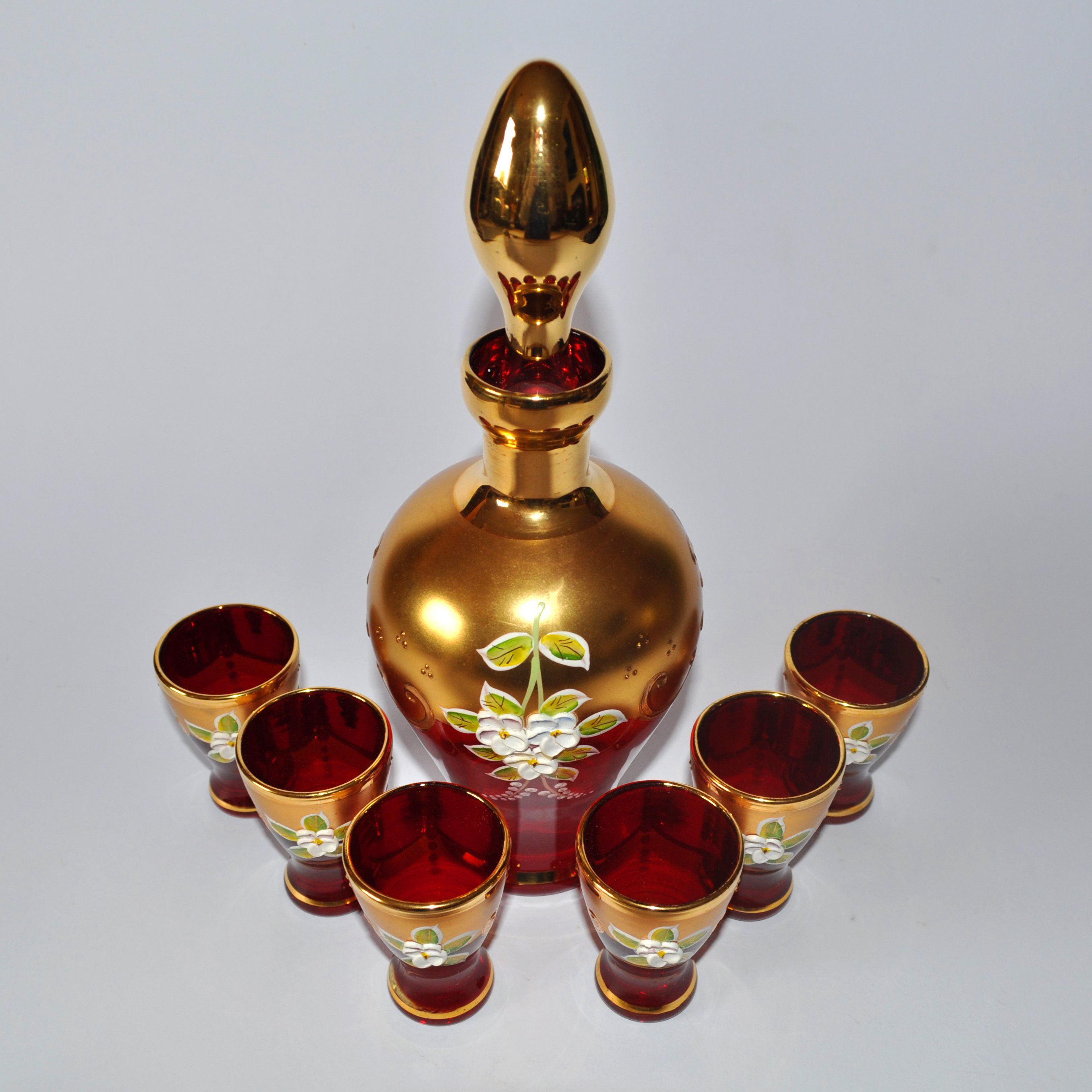 Vintage Murano Salvadori Decanter and Glasses Set