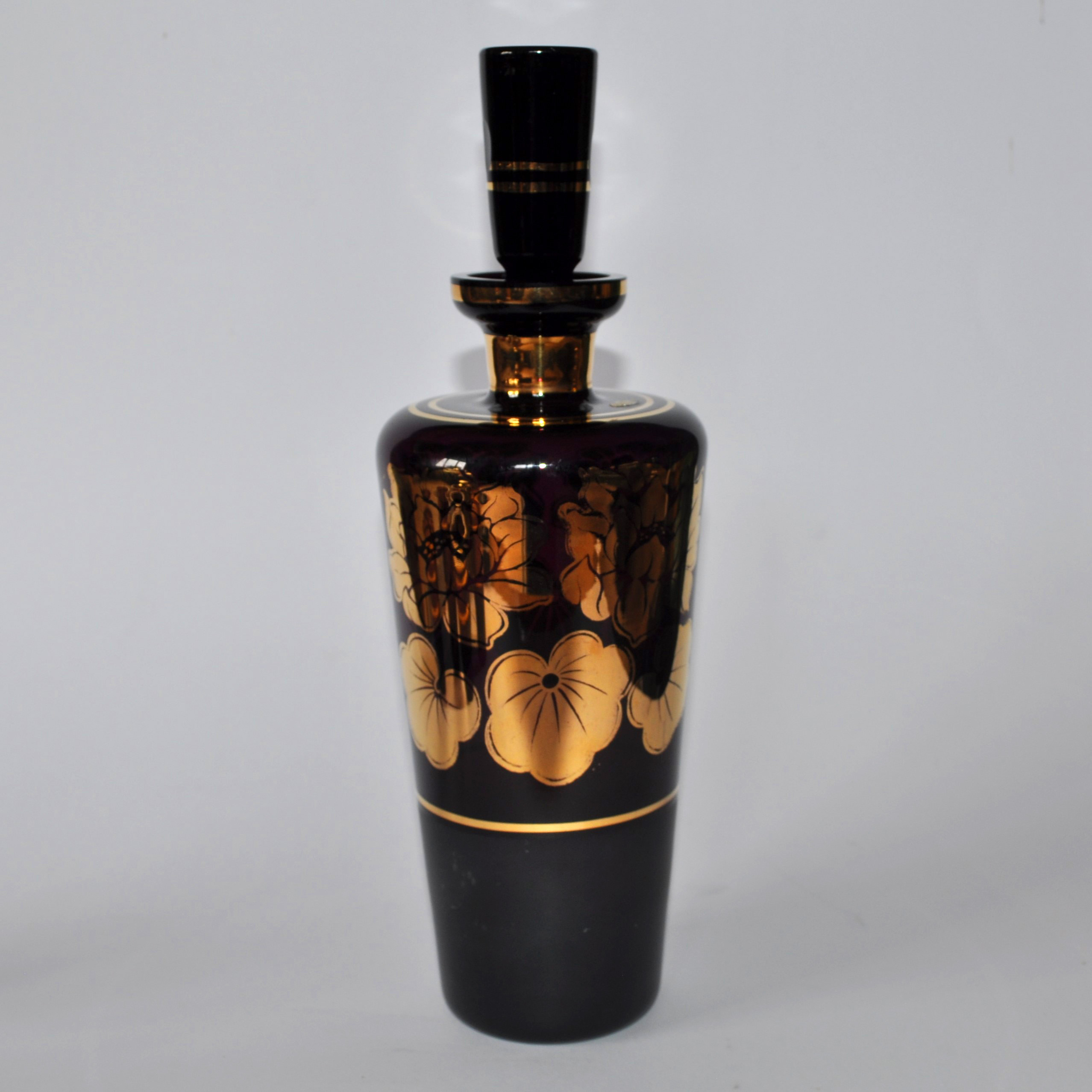 Vintage Czech / Bohemian Decanter and Glasses Set