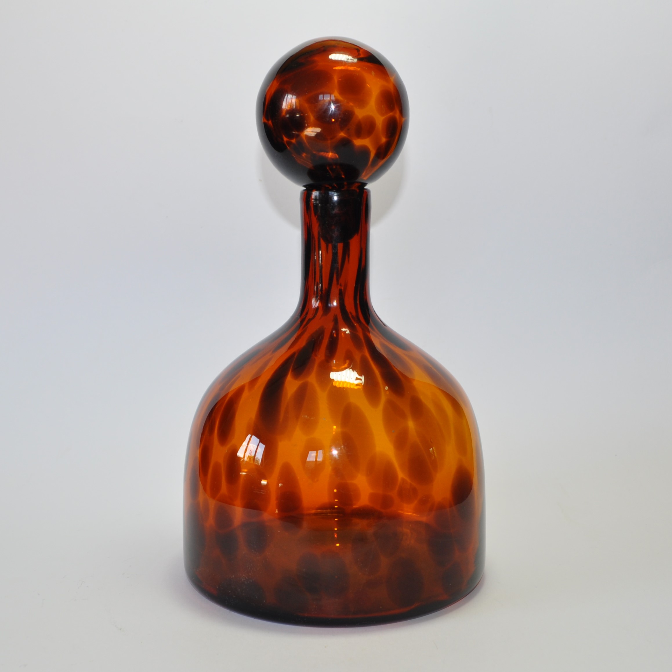 Vintage Tortoiseshell Glass Decanter