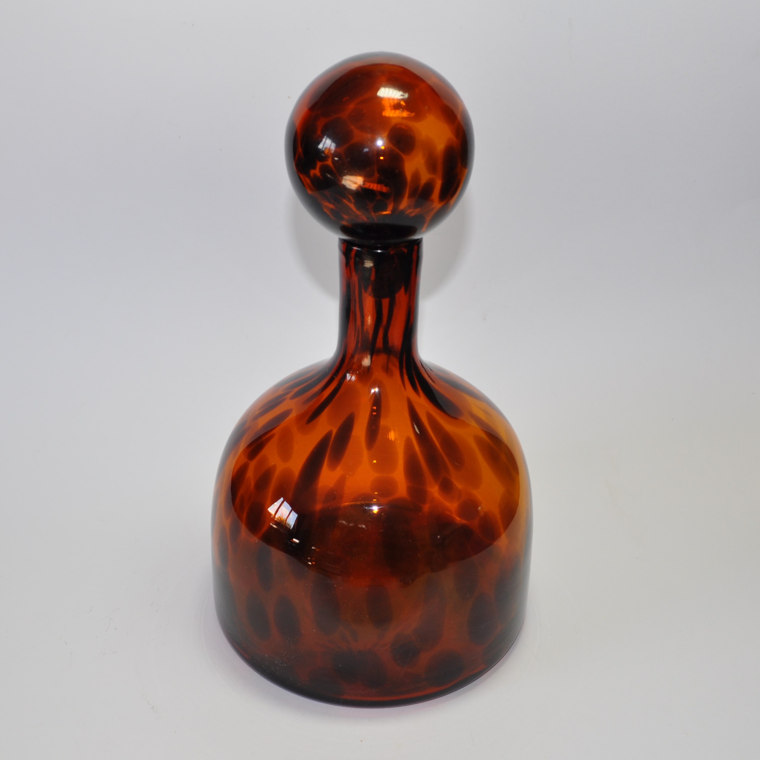 Vintage Tortoiseshell Glass Decanter