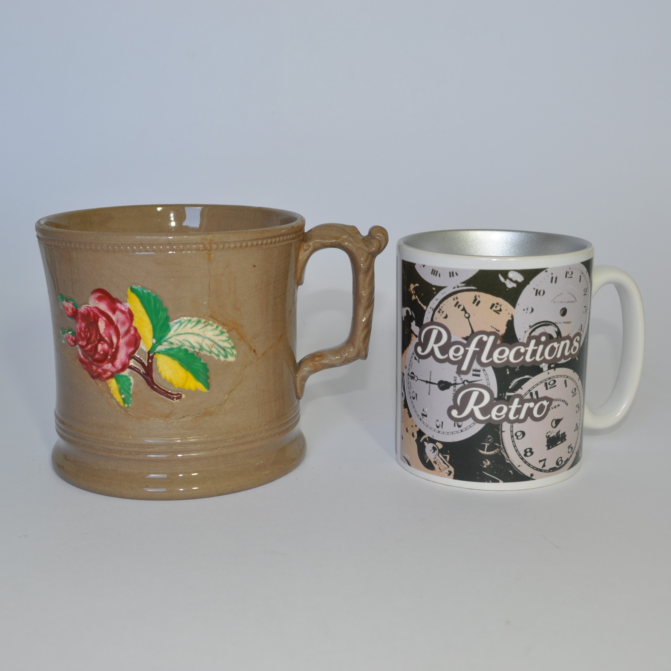 Antique Staffordshire Pottery Frog Surprise Mug / Tankard