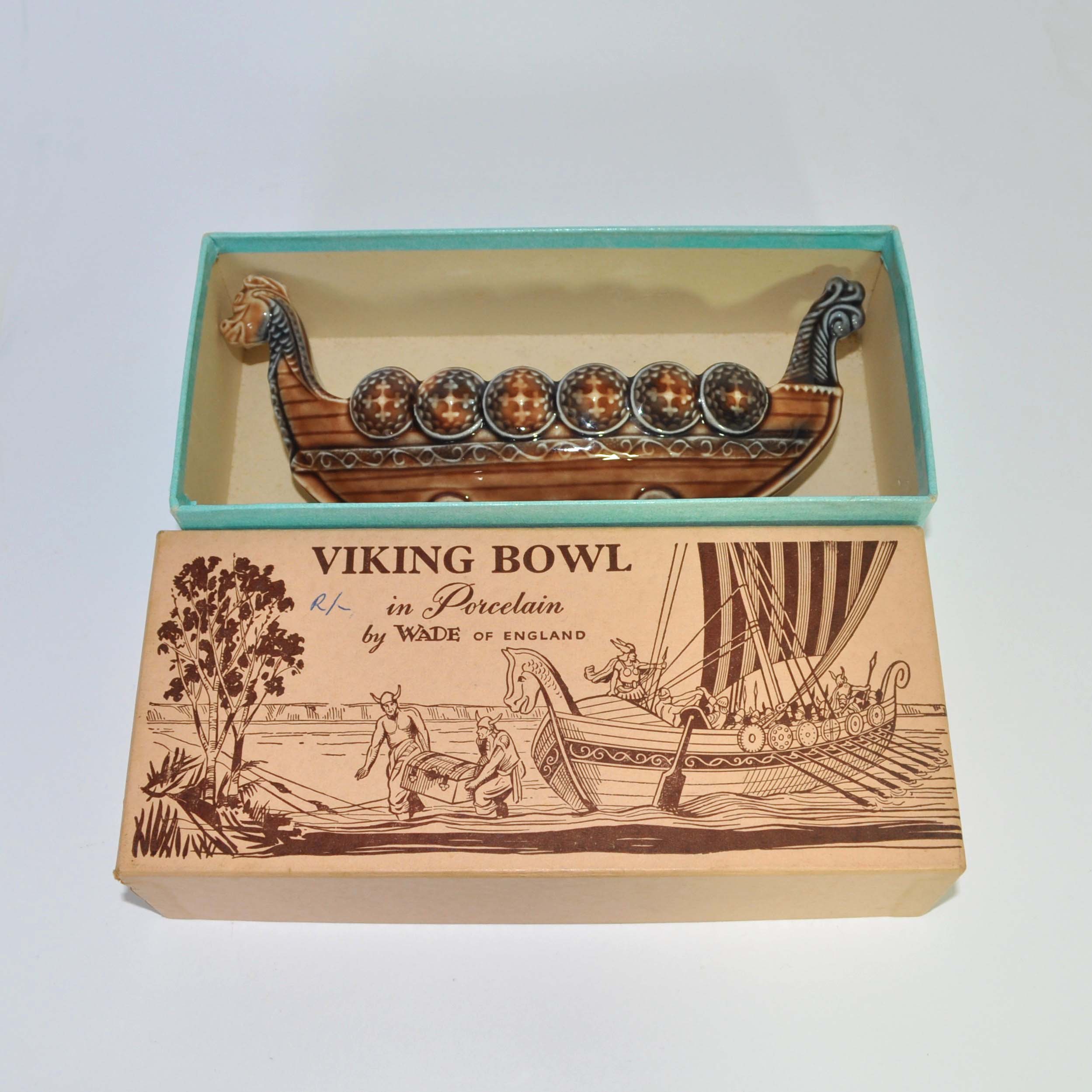 Vintage Wade Viking Longboat Bowl in Original Box