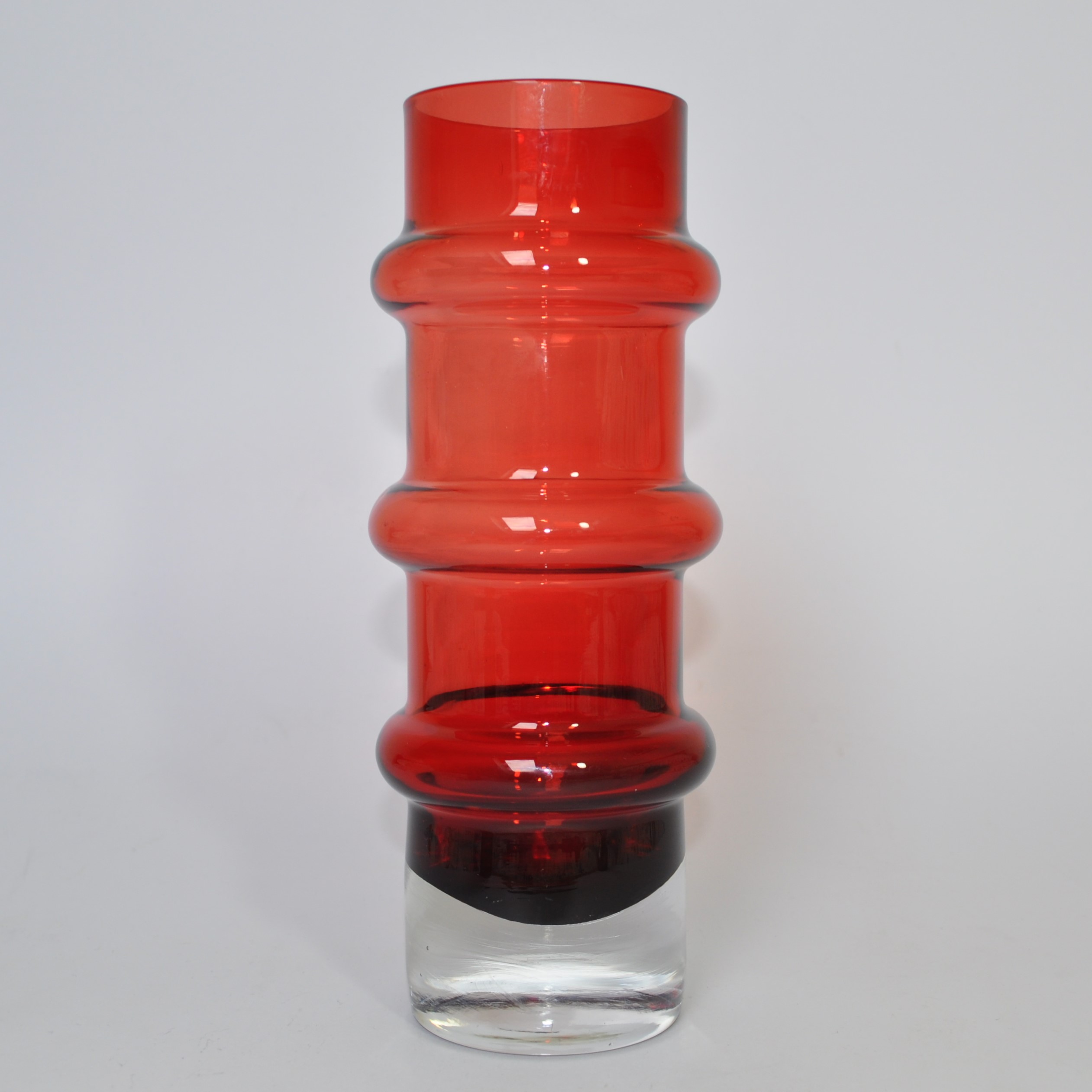 Vintage Scandinavian Mid Century Hooped Glass Vase