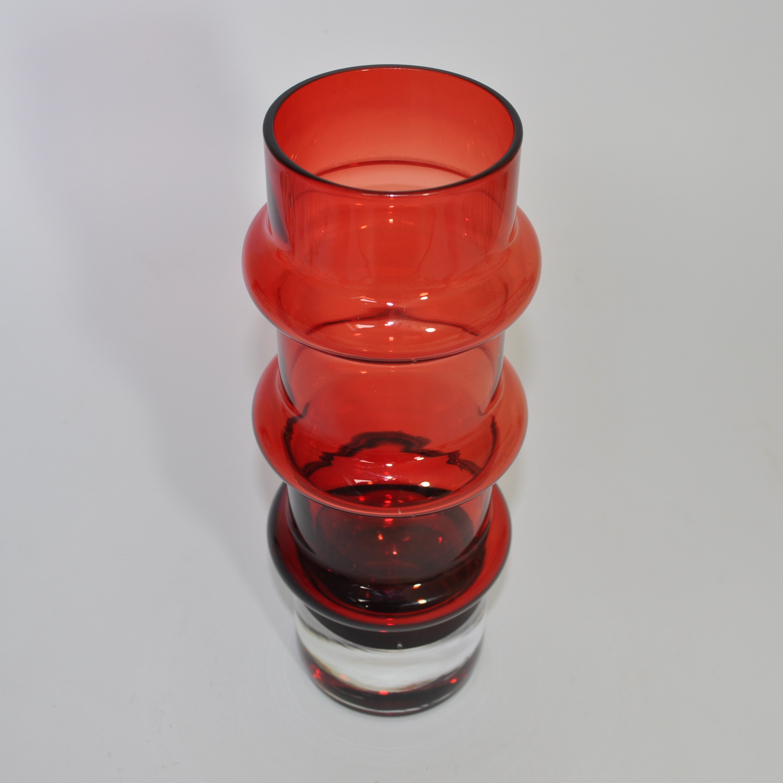 Vintage Scandinavian Mid Century Hooped Glass Vase