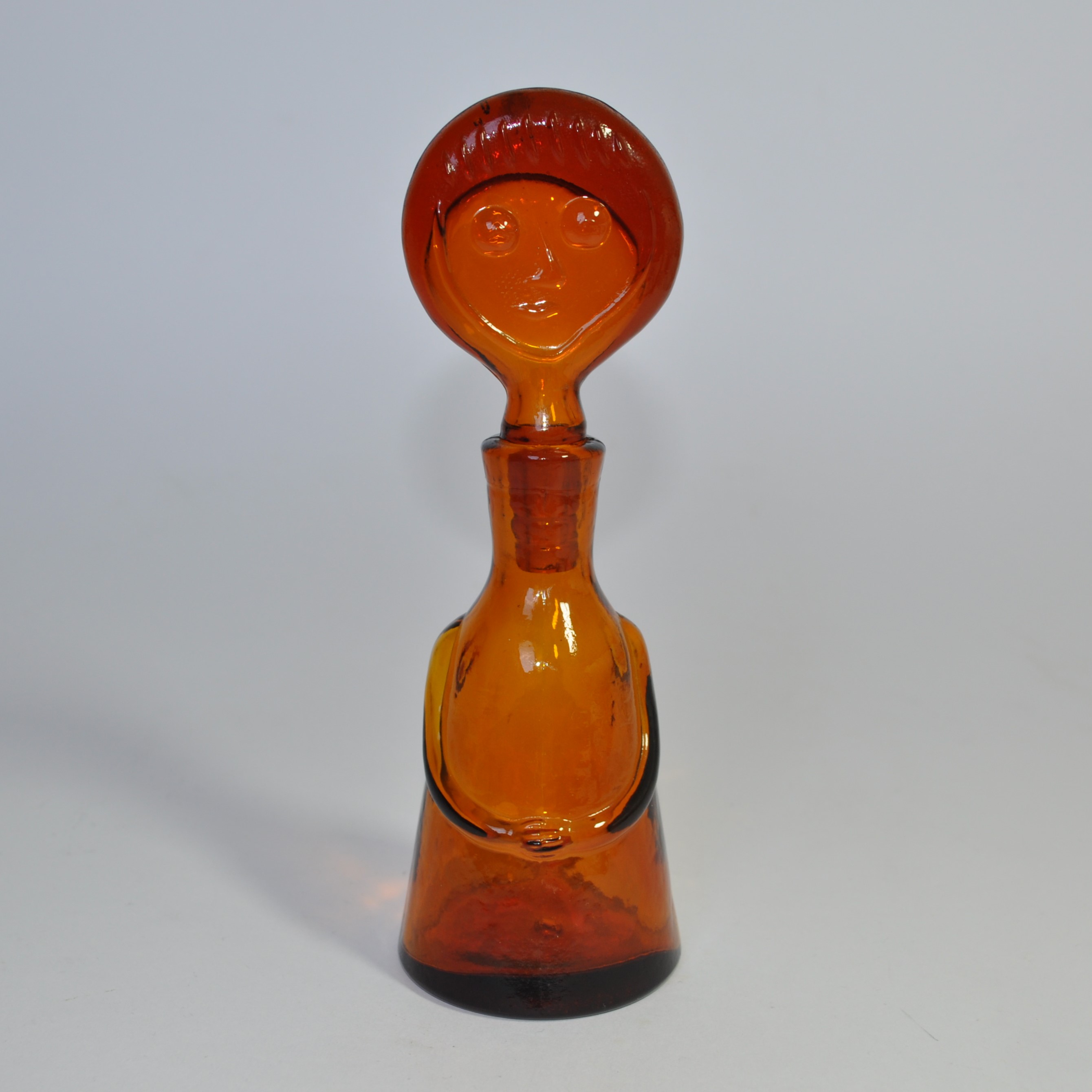 Vintage Replica Kosta Boda, Erik Hoglund  "People" Glass Bottle / Decanter