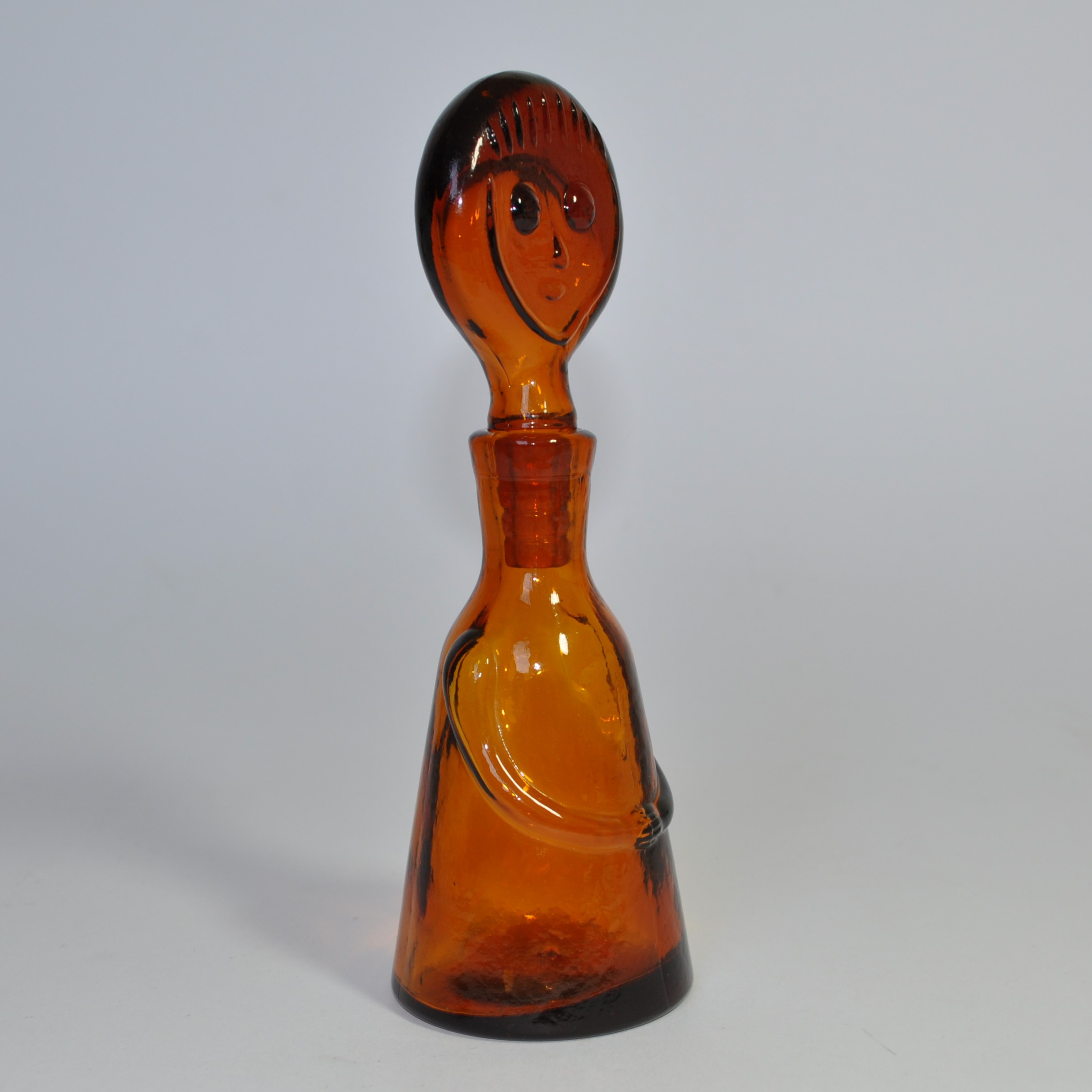 Vintage Replica Kosta Boda, Erik Hoglund  "People" Glass Bottle / Decanter