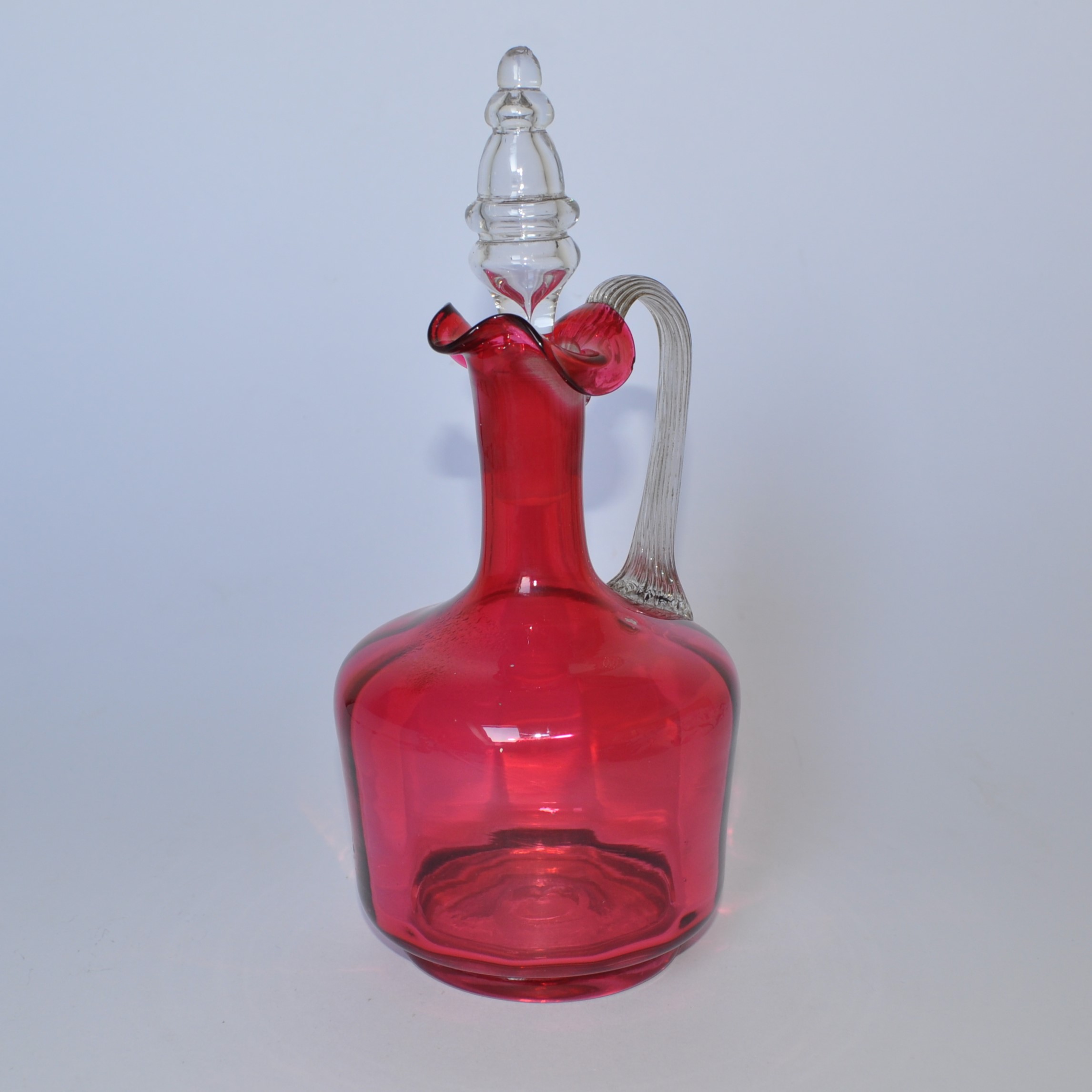 Antique Cranberry Glass Decanter