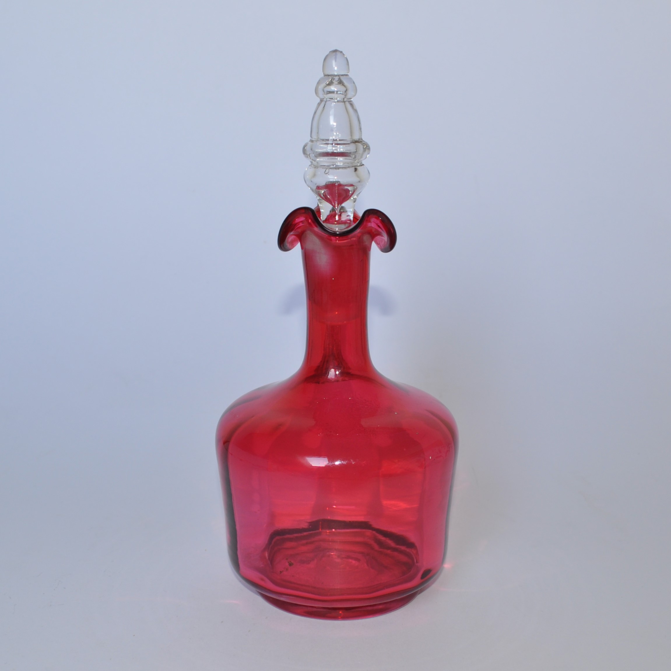 Antique Cranberry Glass Decanter