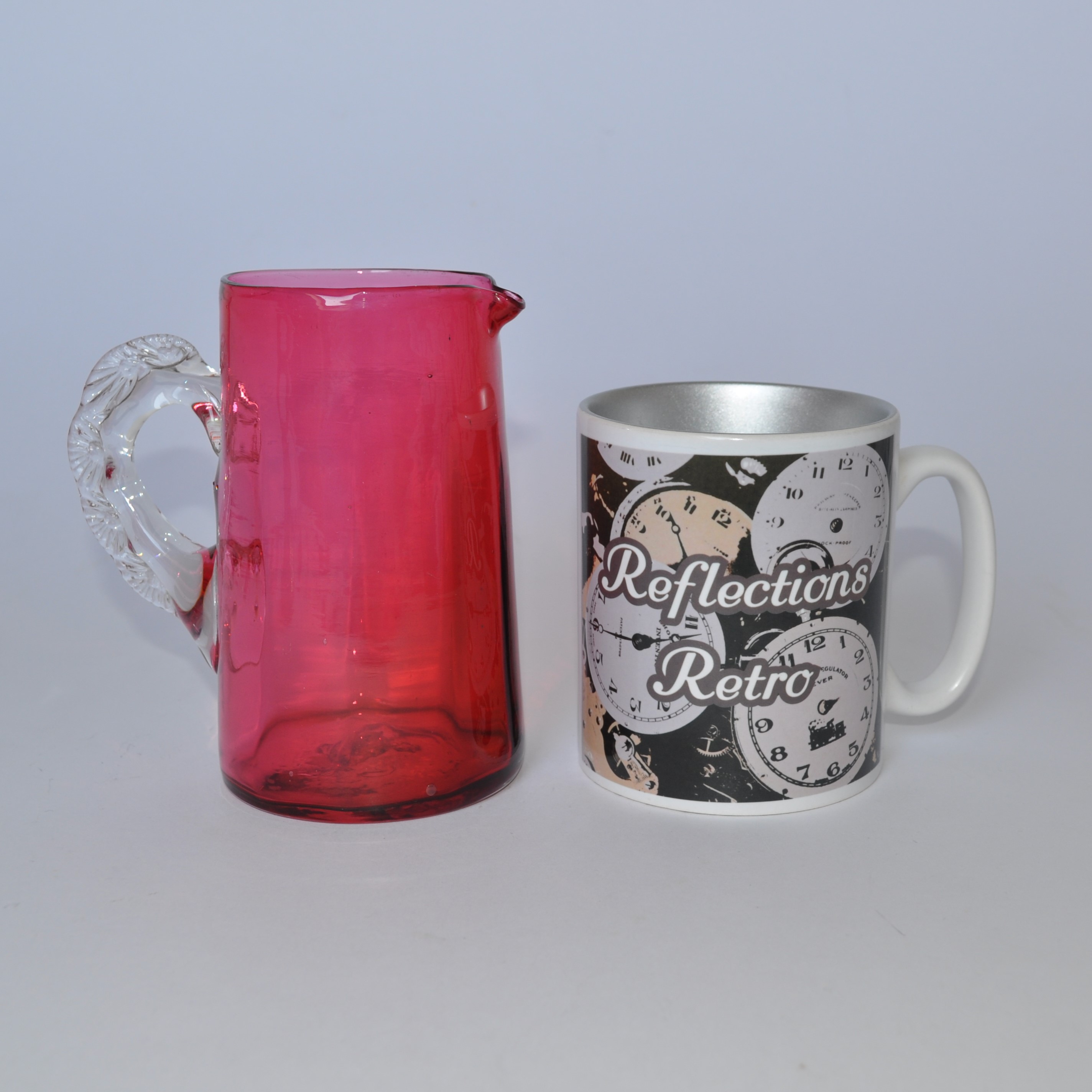 Antique Cranberry Glass Milk Jug