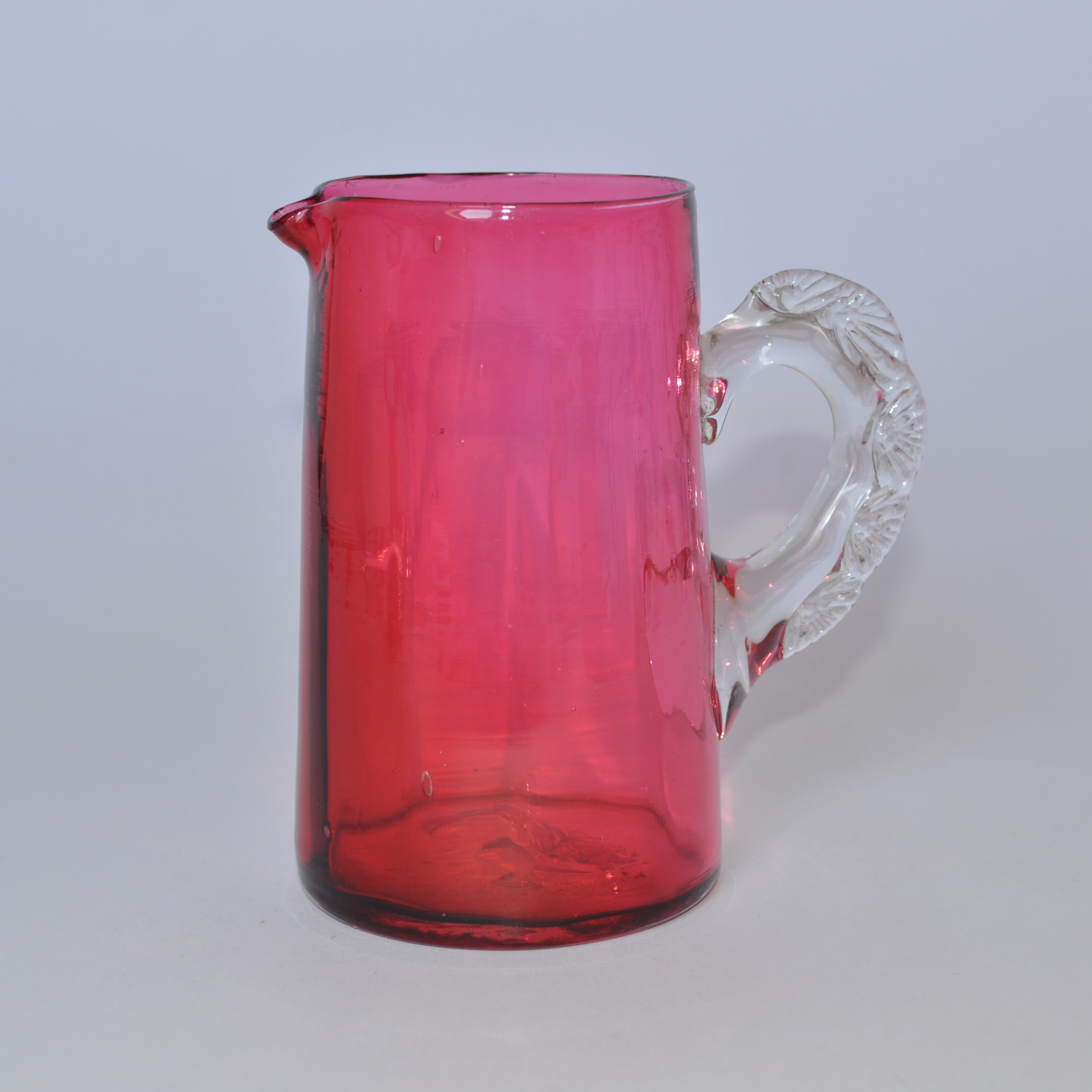 Antique Cranberry Glass Milk Jug