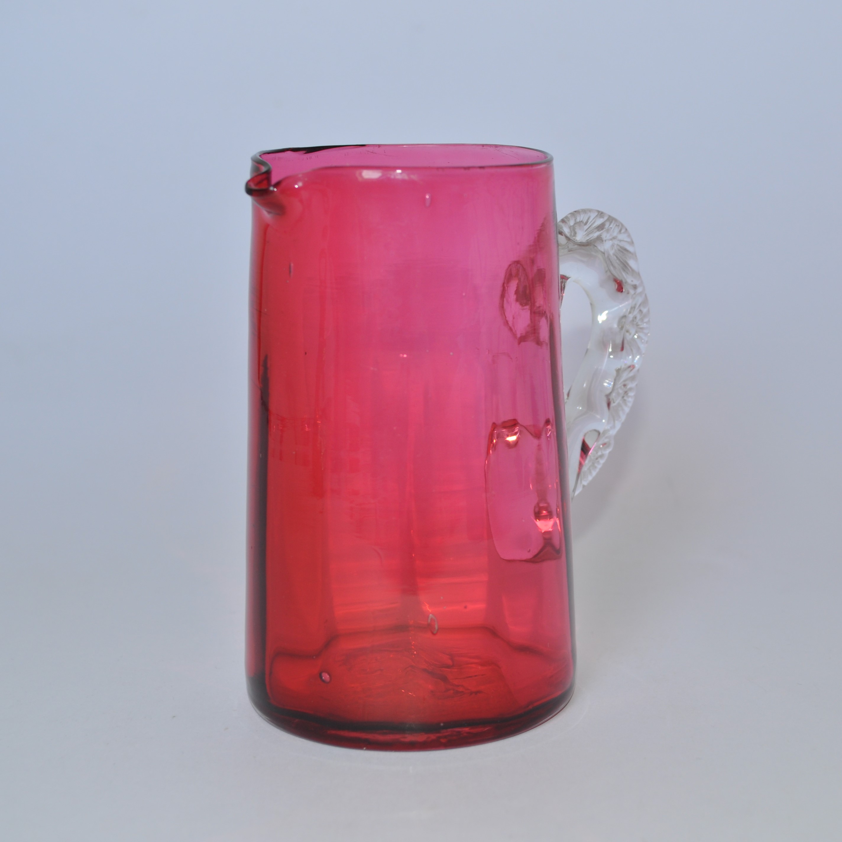 Antique Cranberry Glass Milk Jug
