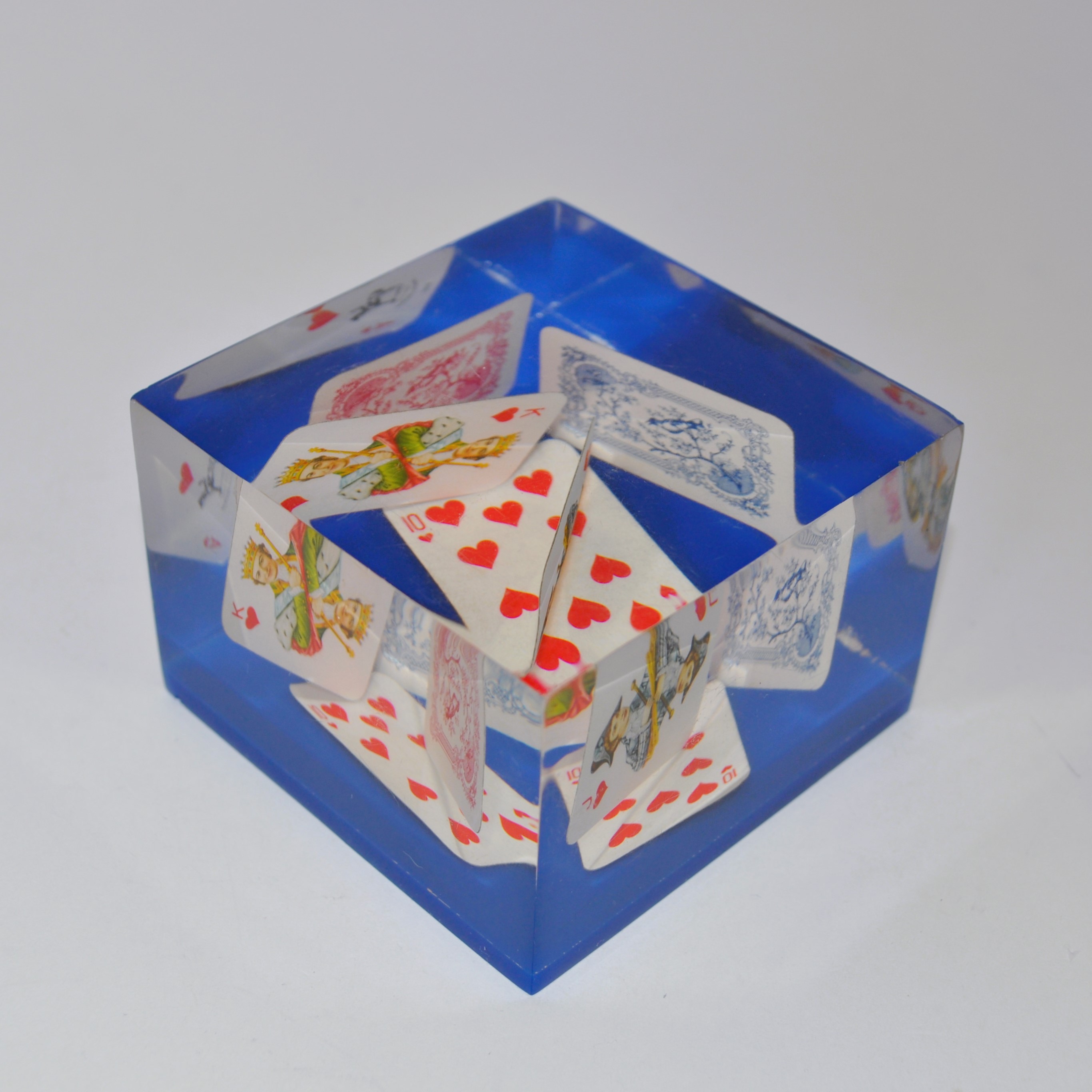 Lucite / Resin Playing Card Novelty Paperweight