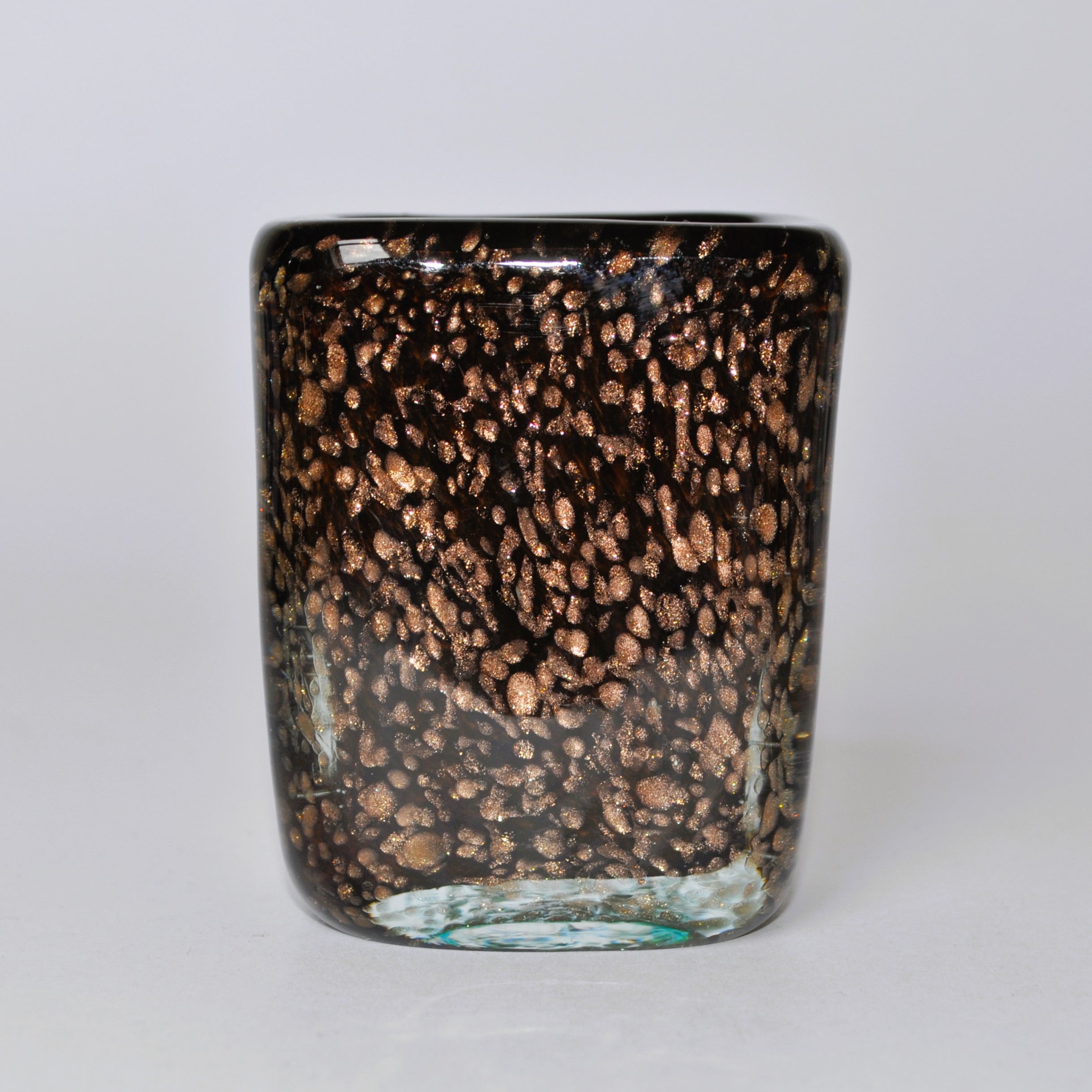 Vintage Murano V Nason Copper Aventurine Glass Vase