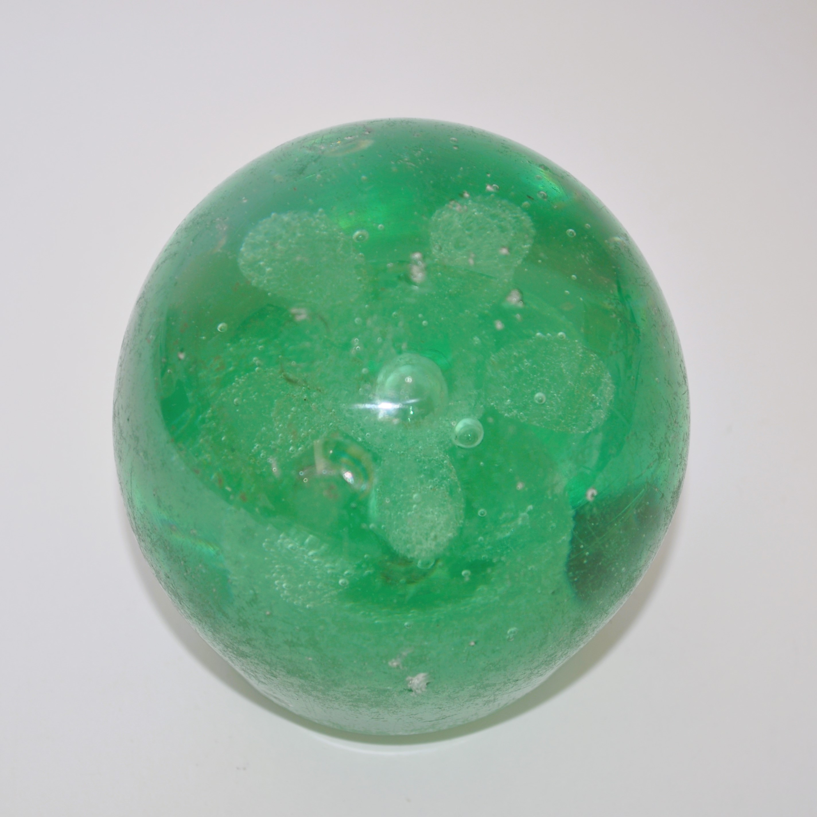 Antique Glass Flower Dump Weight Doorstop / Paperweight 