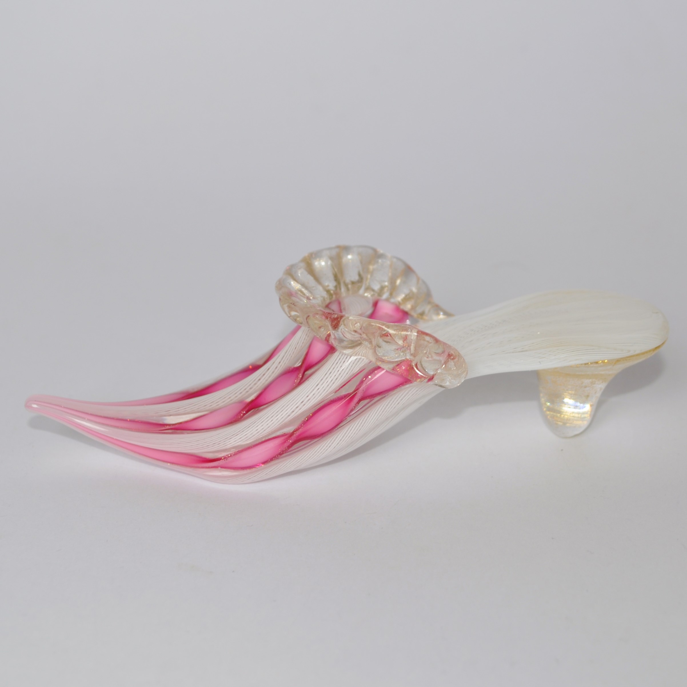 Vintage Murano Salviati Zanfirico, Filigree & Aventurine Glass Shoe / Slipper