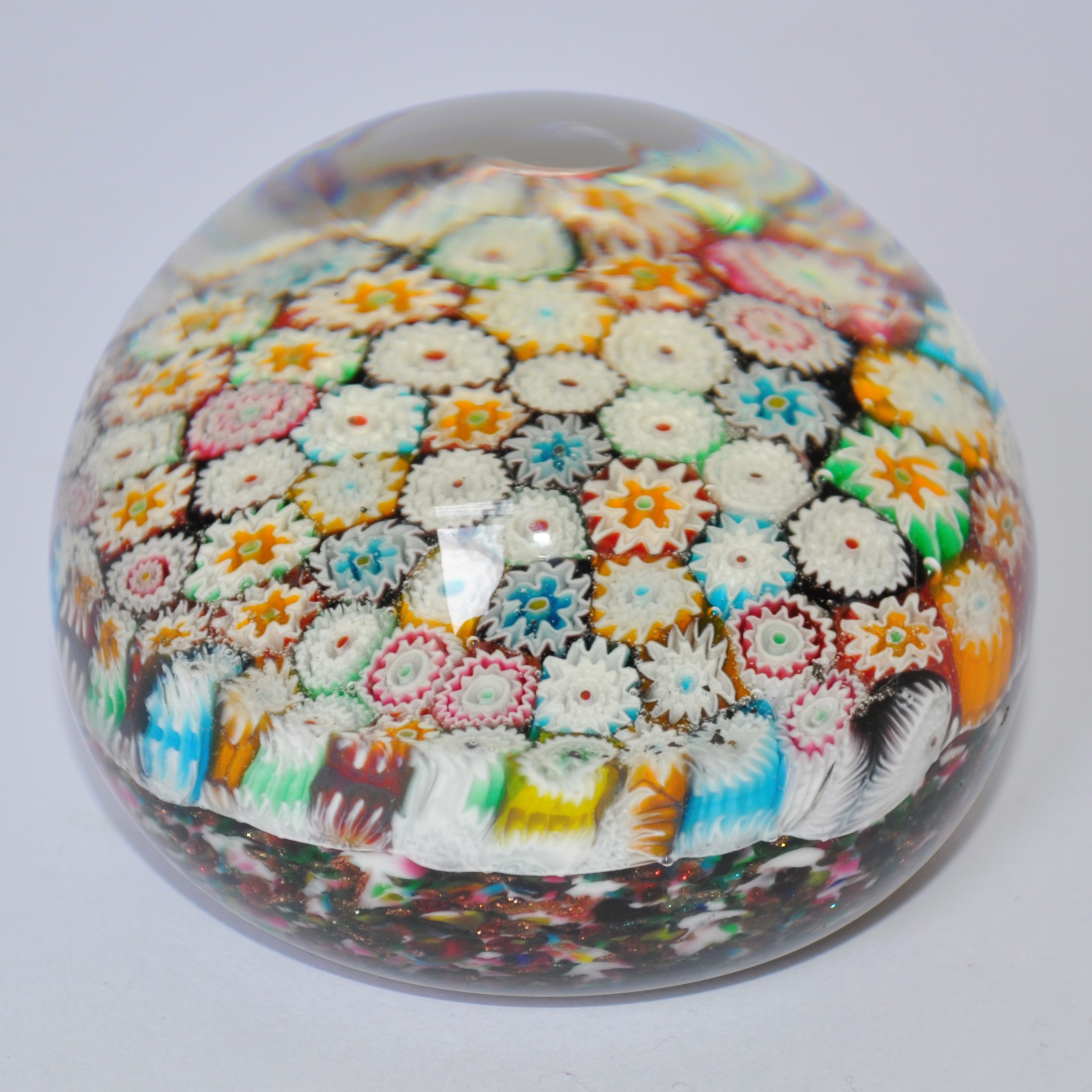 Vintage Murano Millefiori Glass Paperweight