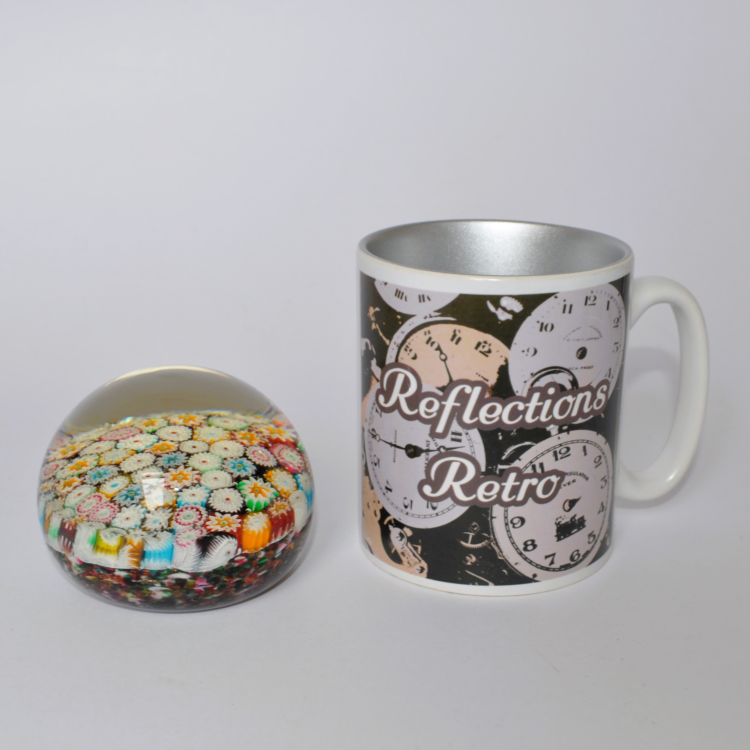 Vintage Murano Millefiori Glass Paperweight