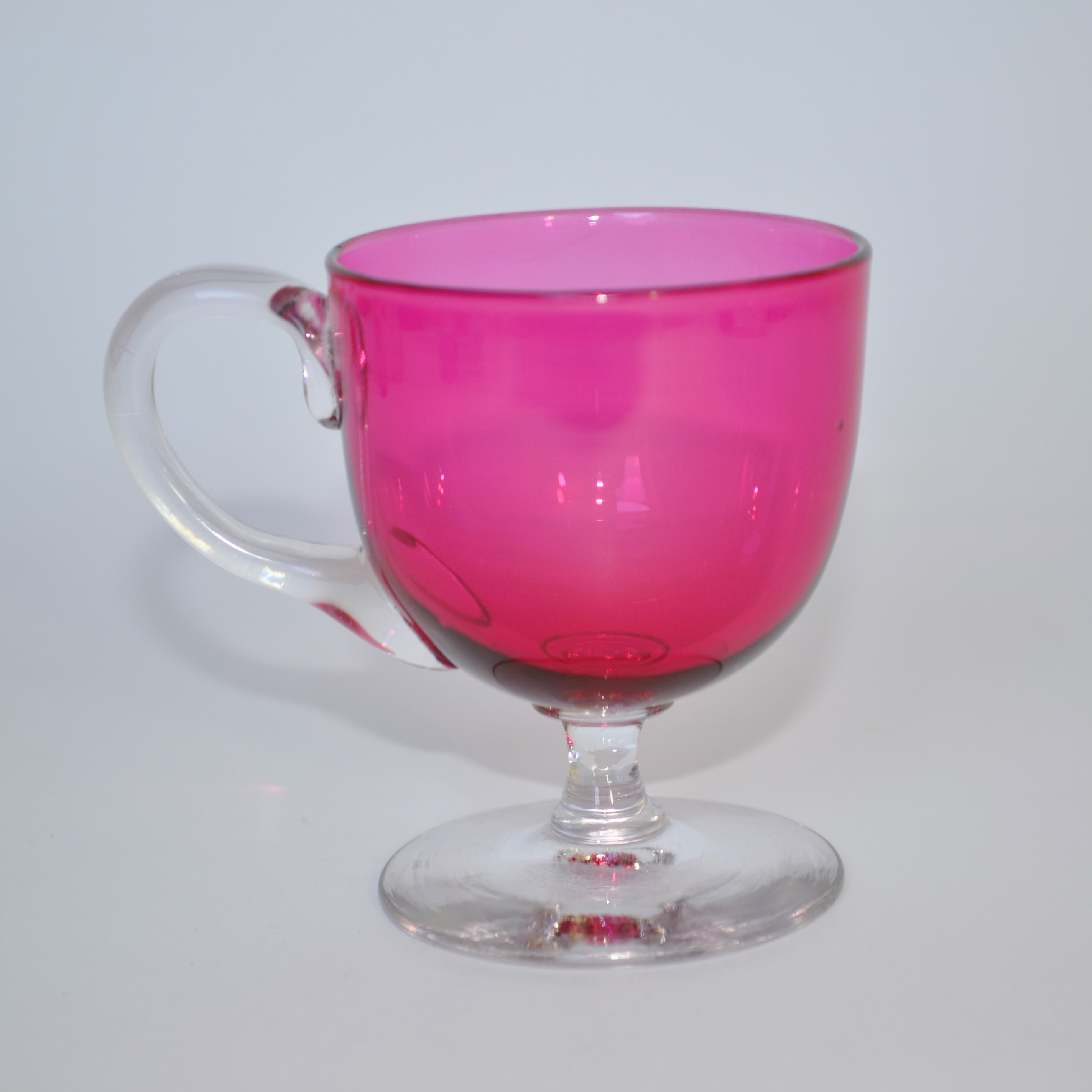 Antique Cranberry Glass Custard Cup